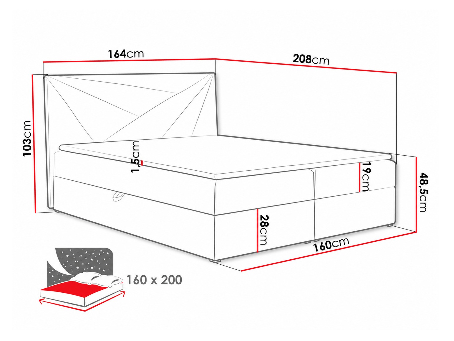Continental bed Pons II (Kronos 02)