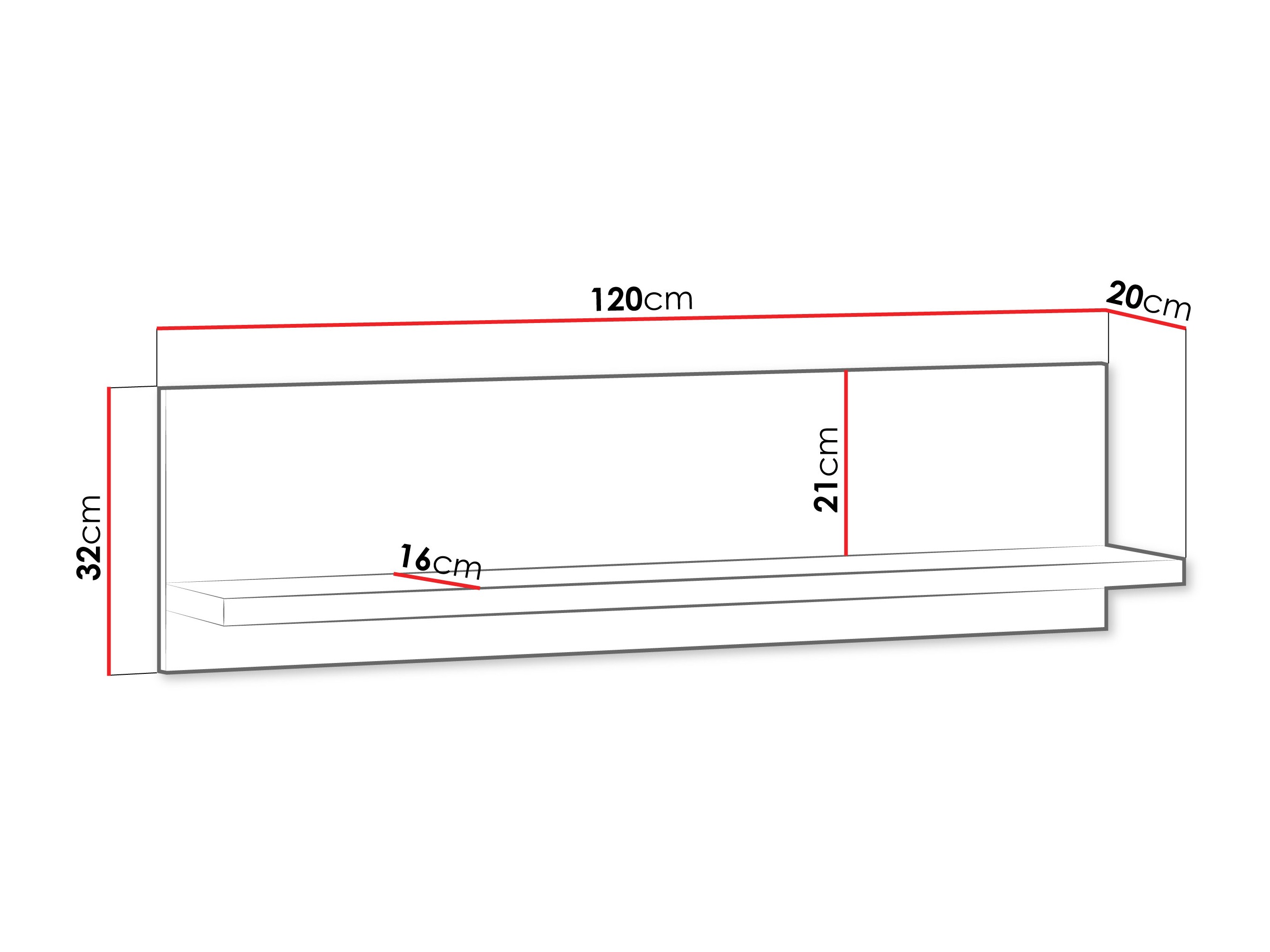 Wall shelf Lorsali 108