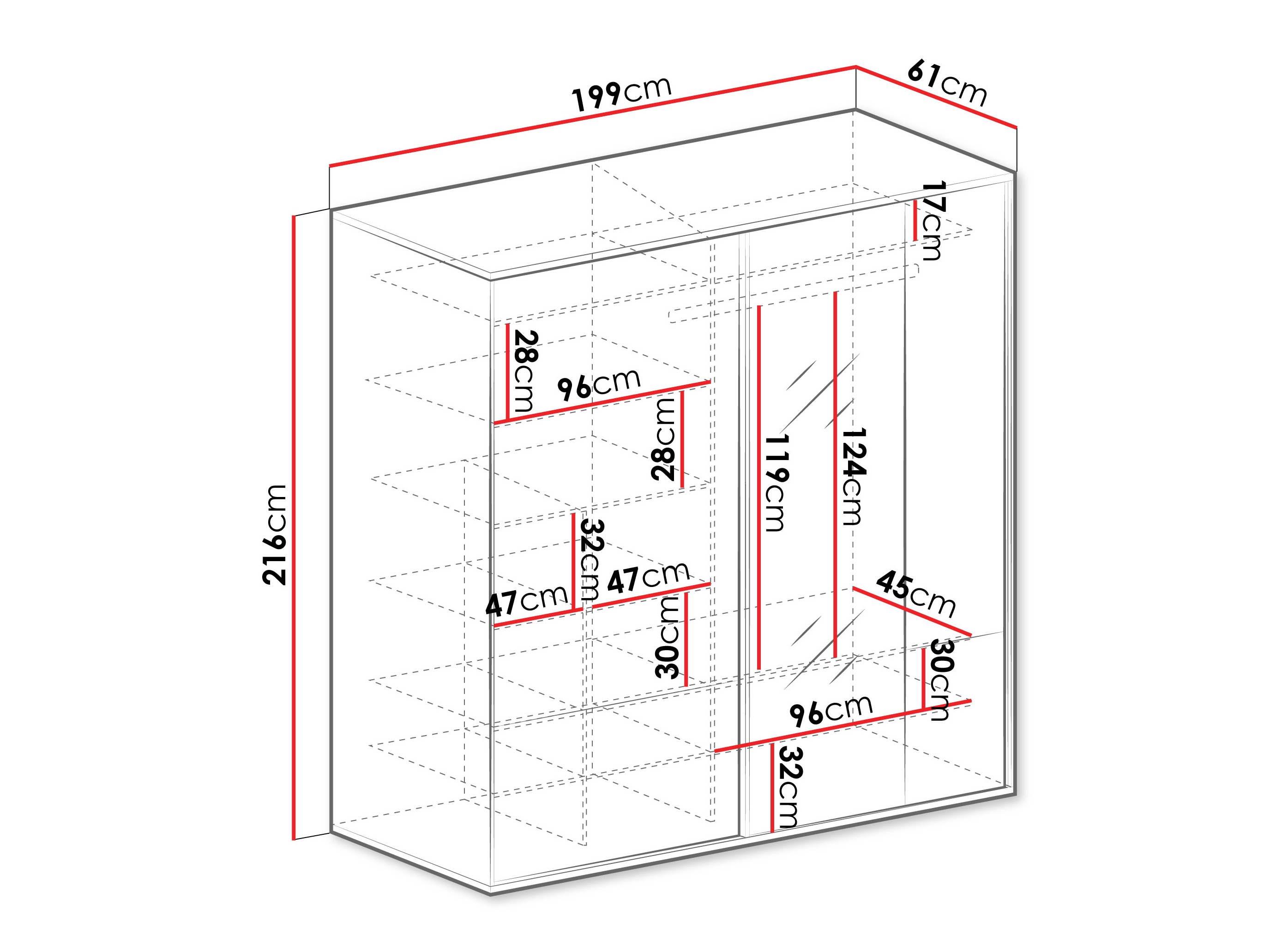 Wardrobe Lorsali 110