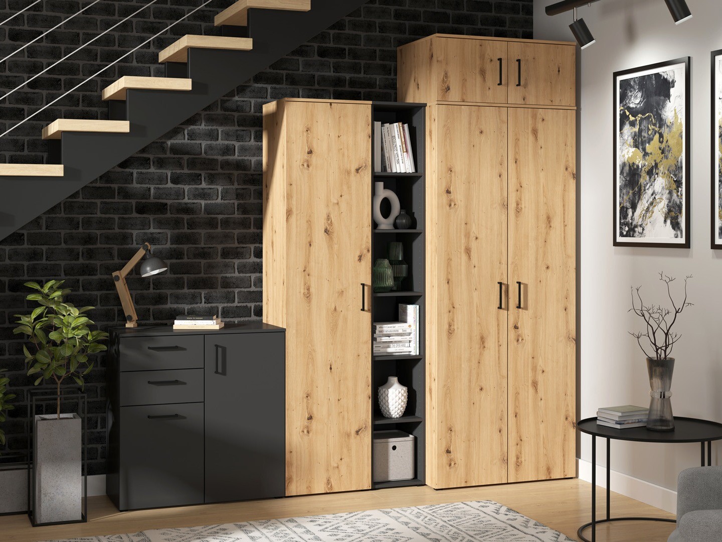 Bookcase Fenopha 195 (Artisan oak)