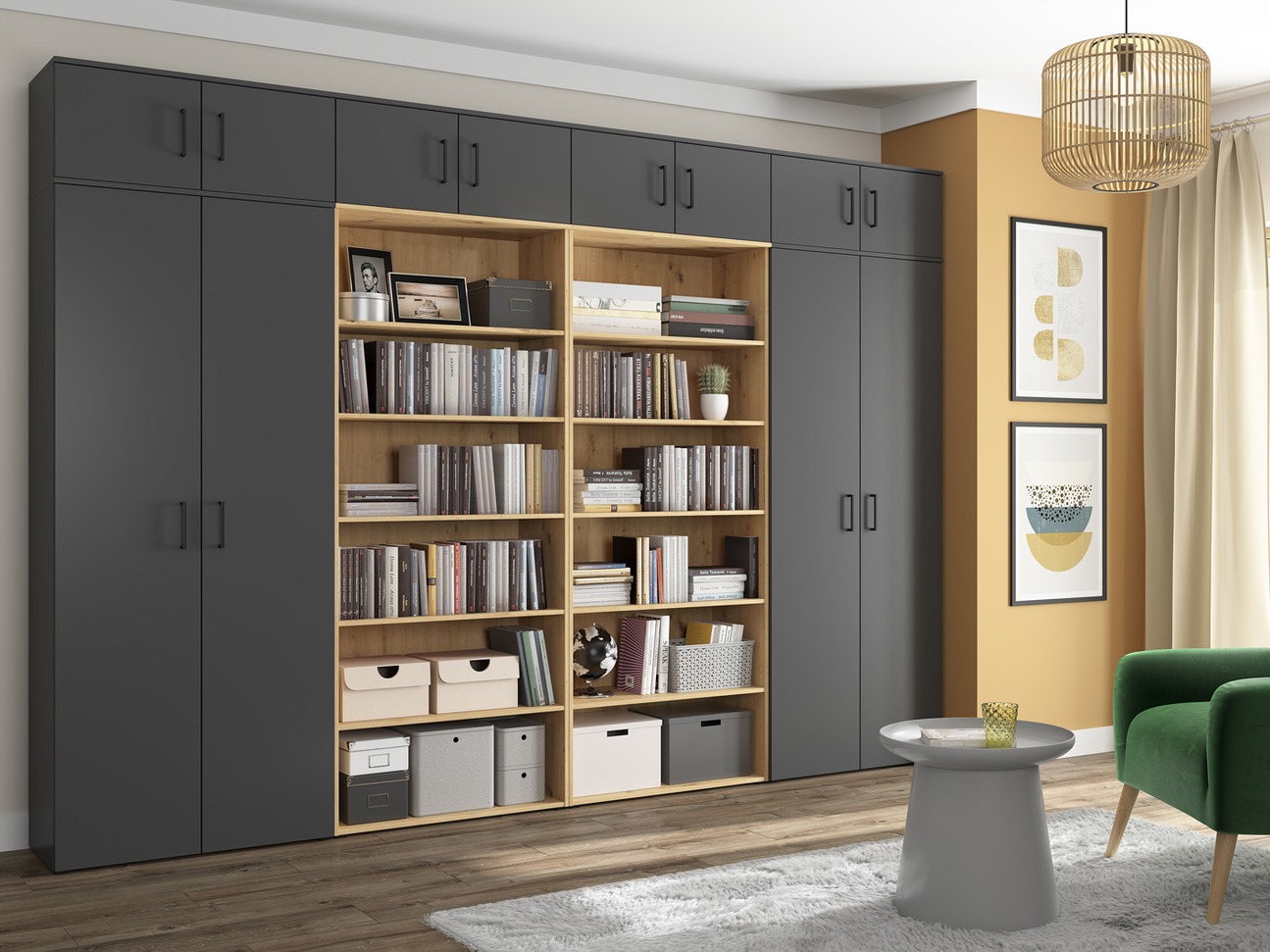 Bookcase Fenopha 195 (Graphite)