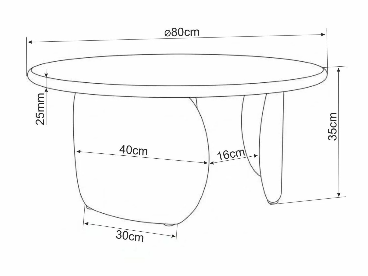 Coffee table Detroit 1070 (Light beige)