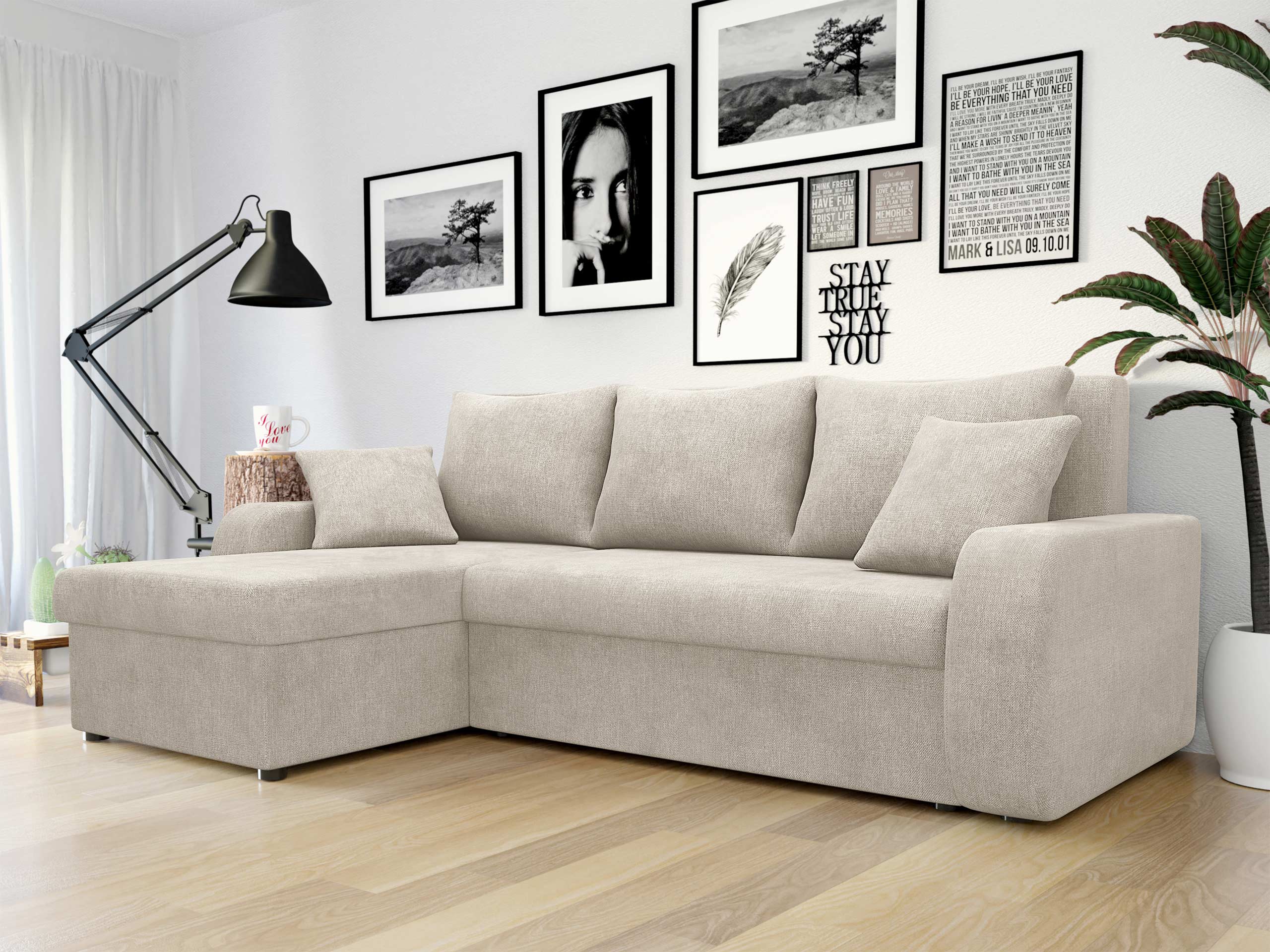 Corner sofa Comfivo Melissa (Spirit Sand)