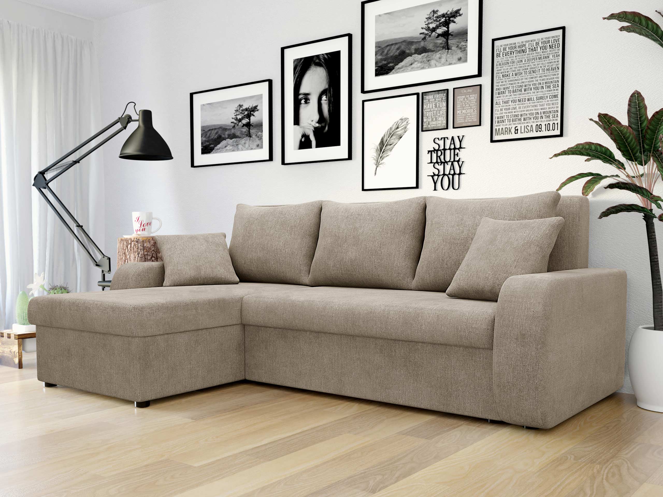 Corner sofa Comfivo Melissa (Spirit Taupe)