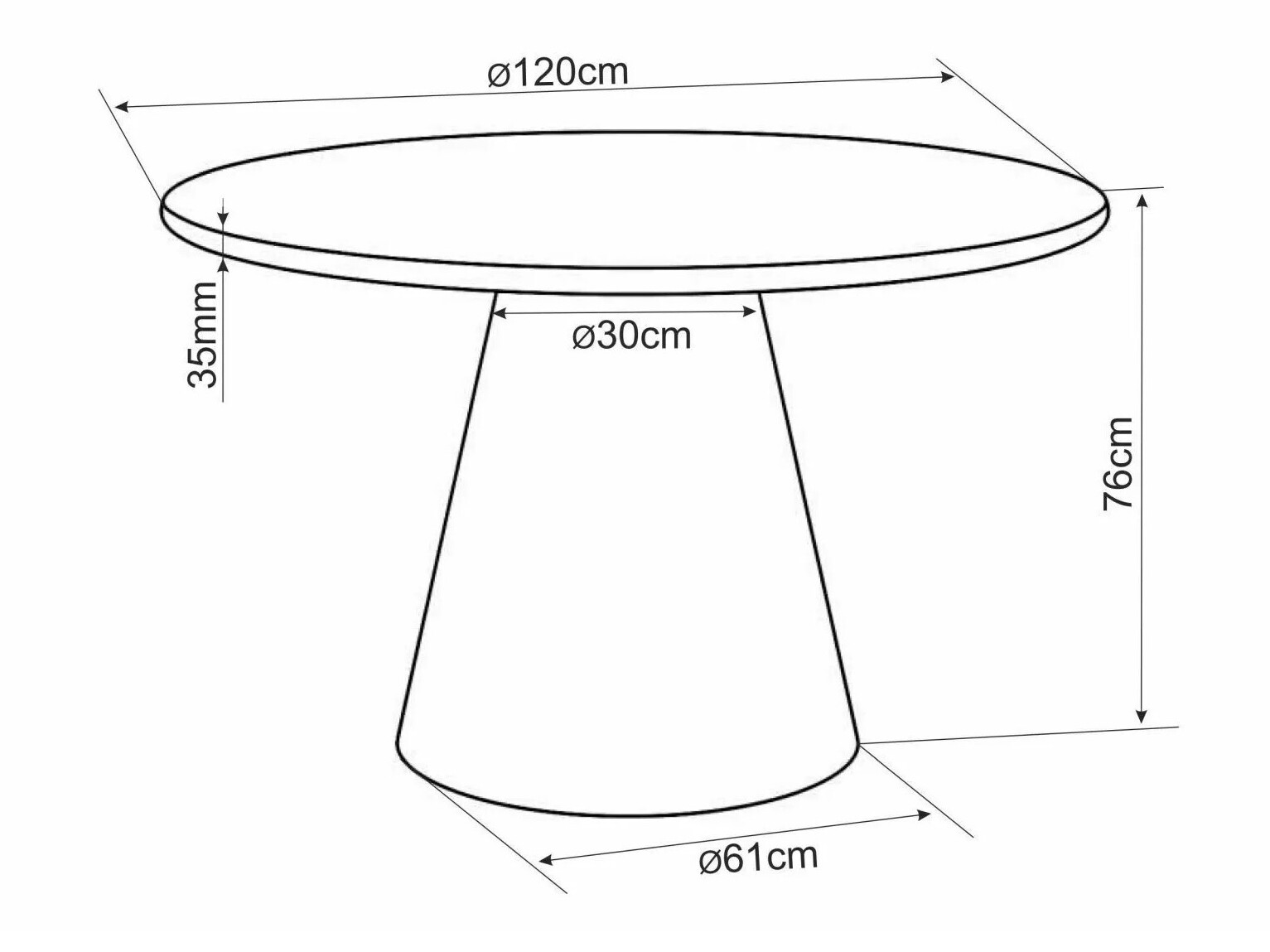 Table Detroit 1069 (Light grey)