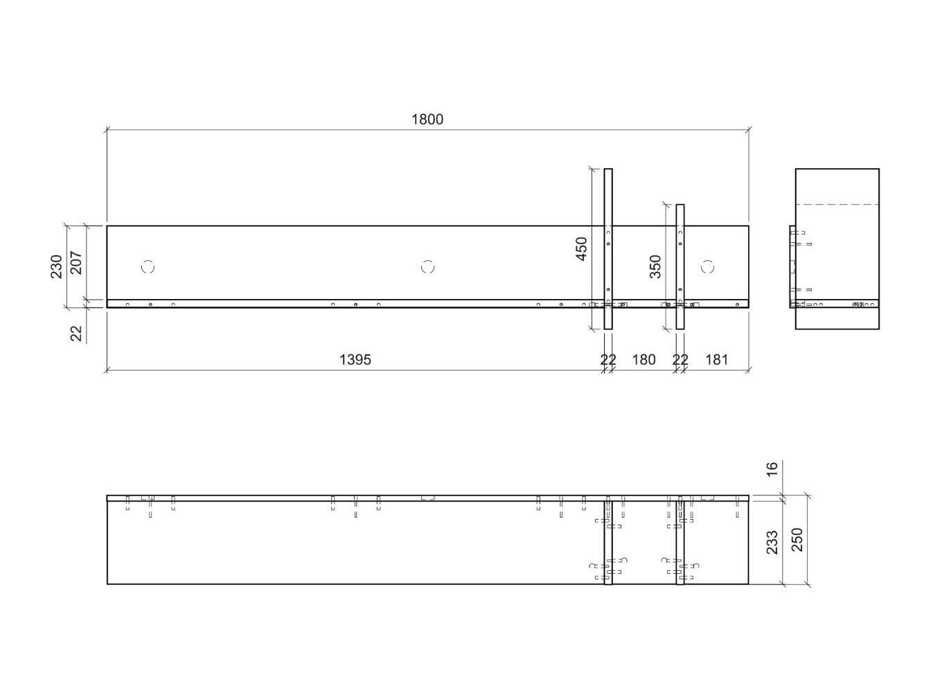 Wall shelf Lirfela 103
