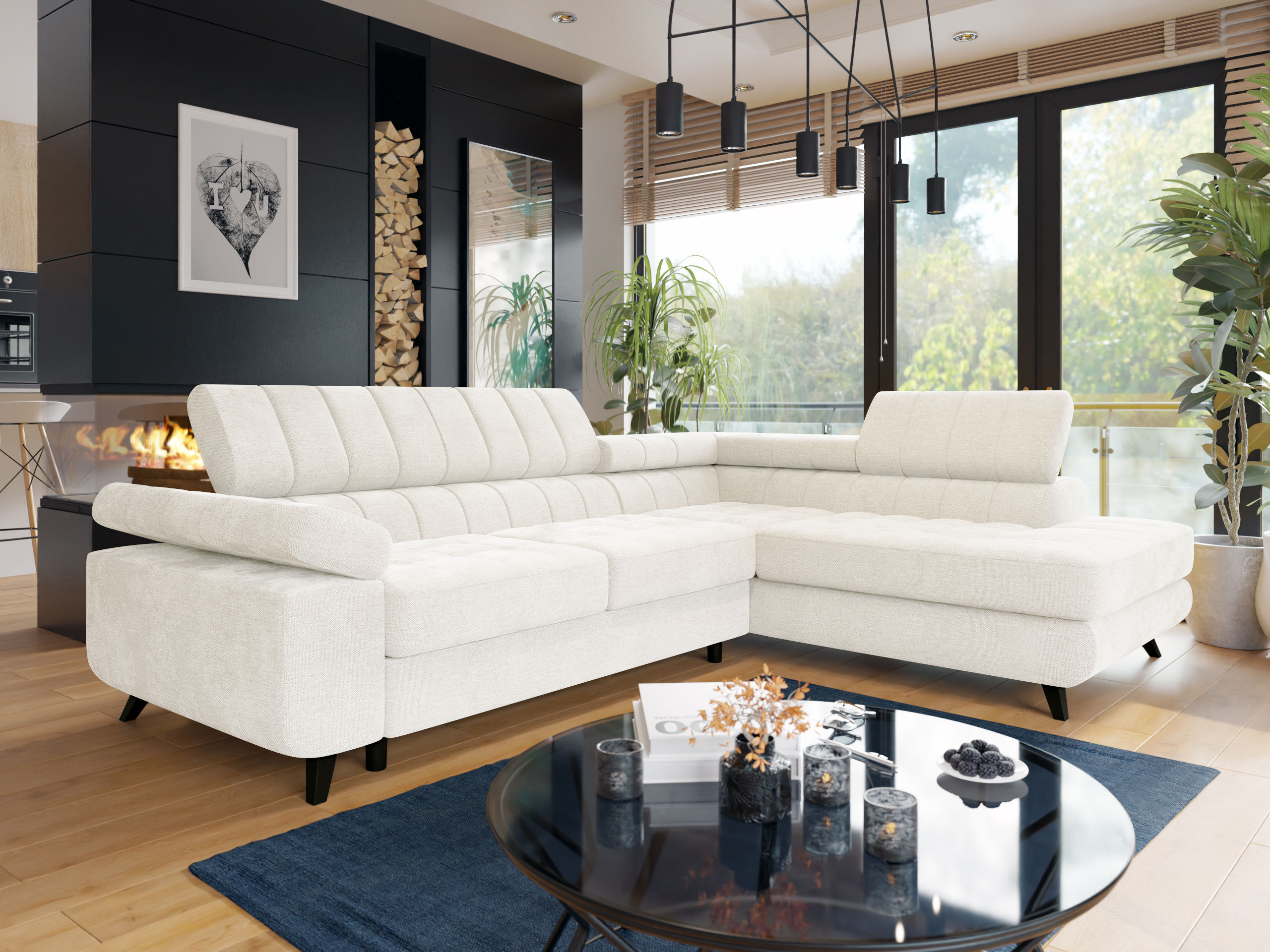 Corner sofa Comfivo Agnus (Spirit White)