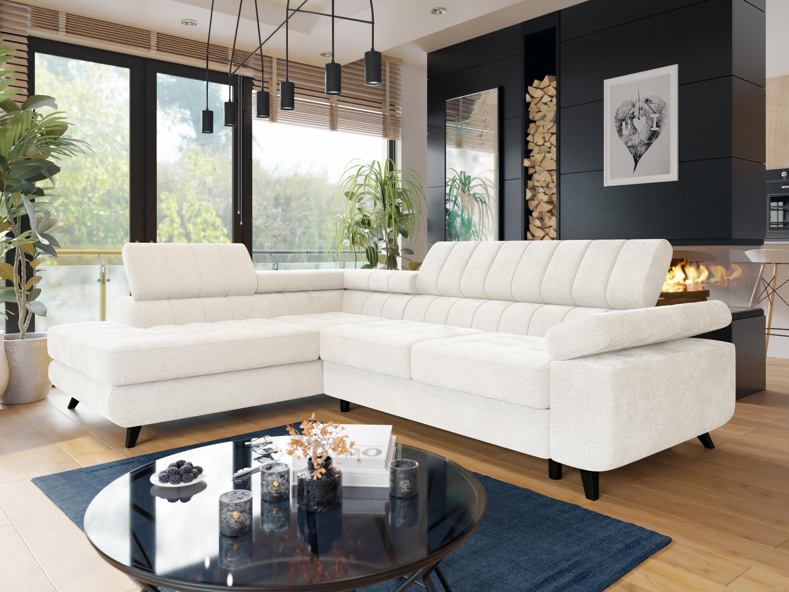 Corner sofa Comfivo Agnus (Spirit White)