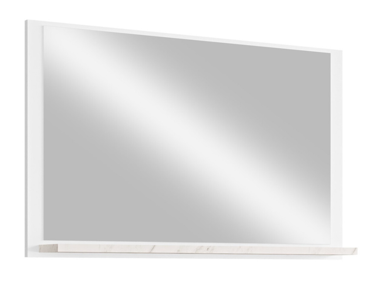 Bathroom mirror Salus (White + White marble)