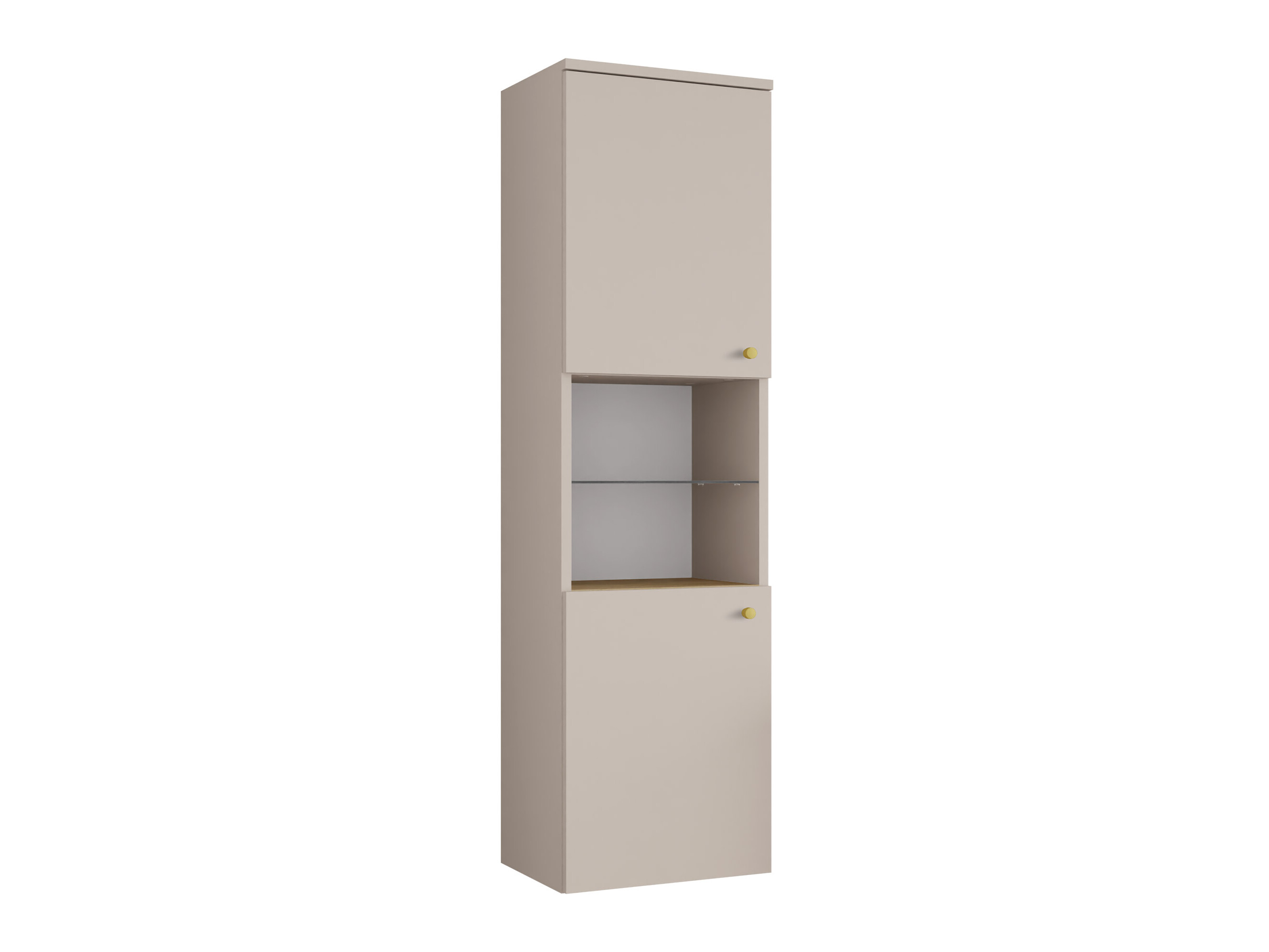 Wall-mounted bathroom cabinet Salus (Cashmere + Cremona oak)
