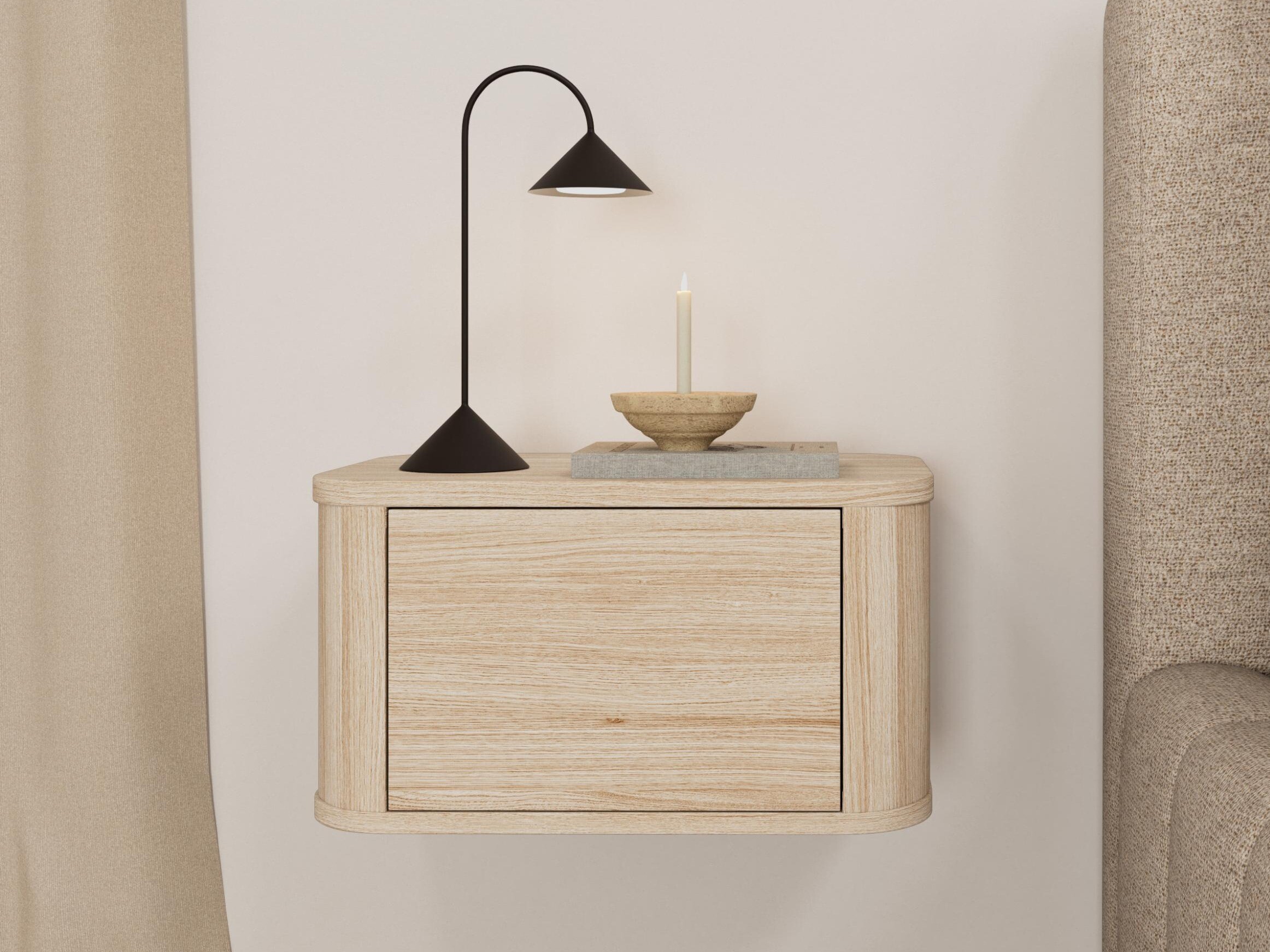 Bedside table Norsica 1106 (Light oak)