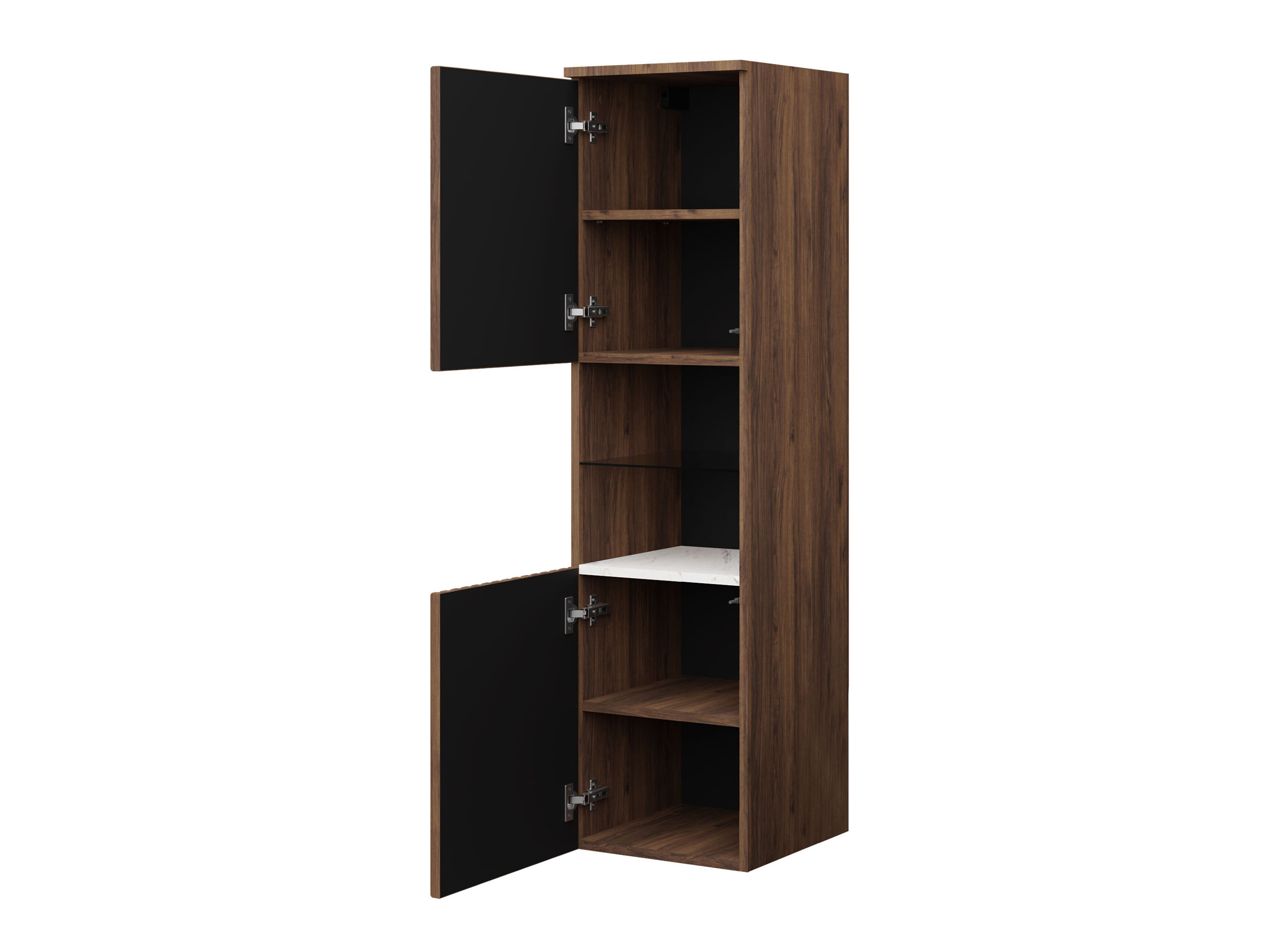 Wall-mounted bathroom cabinet Nauta (Cashmere + Cremona oak)