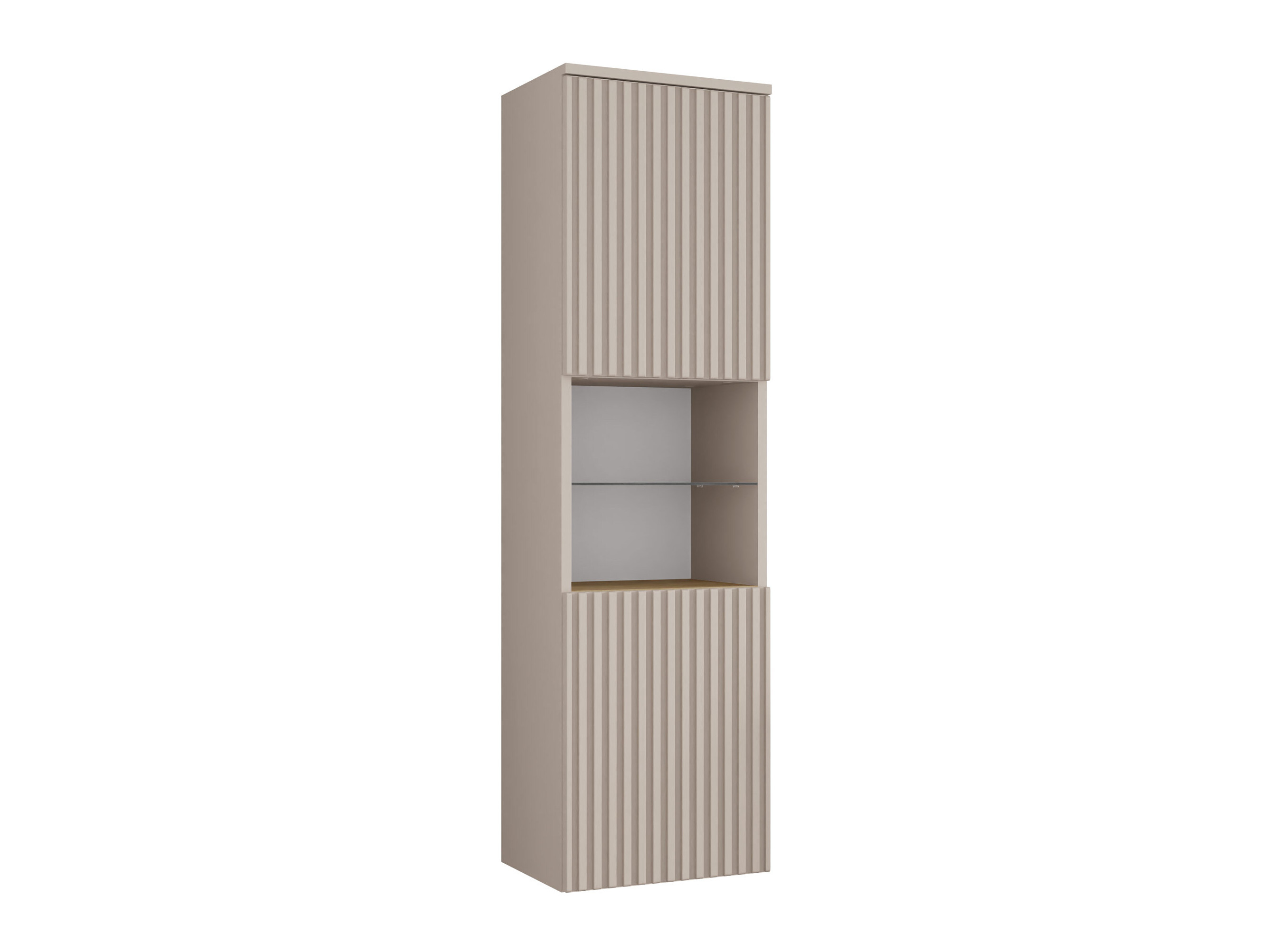 Wall-mounted bathroom cabinet Nauta (Cashmere + Cremona oak)