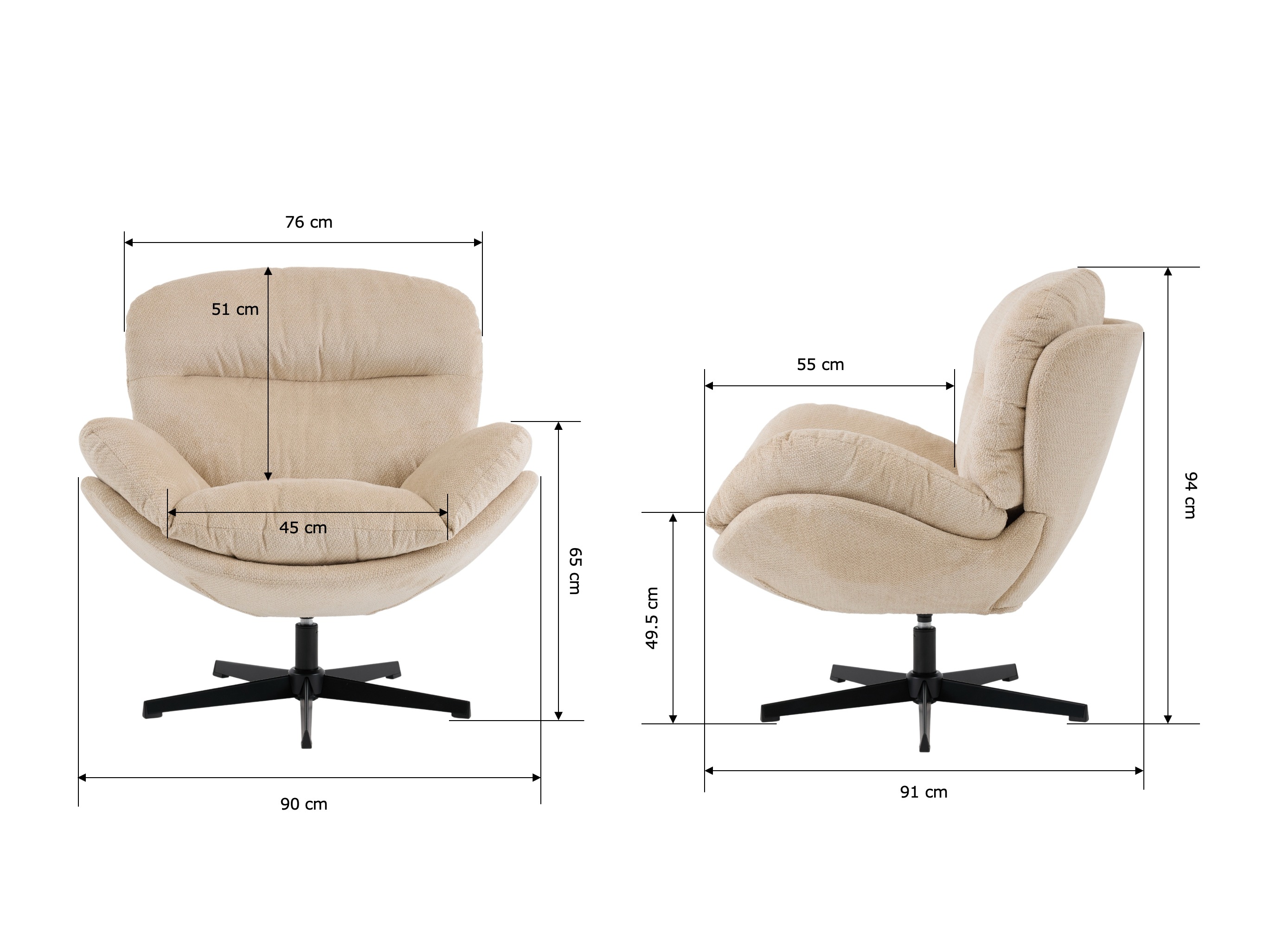 Armchair Comfivo Dulcor