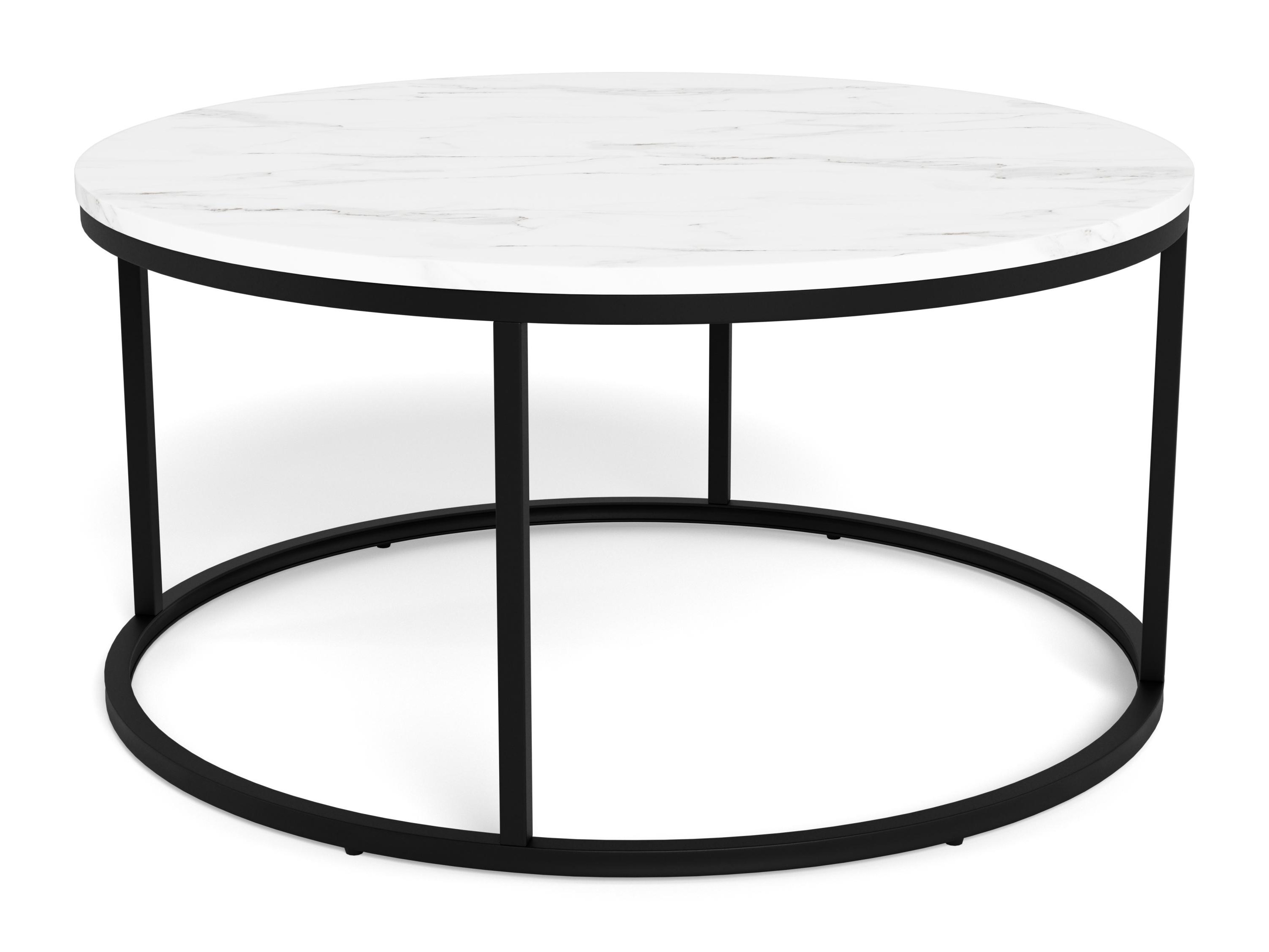 Coffee table Norsica 692 (Black + White marble)