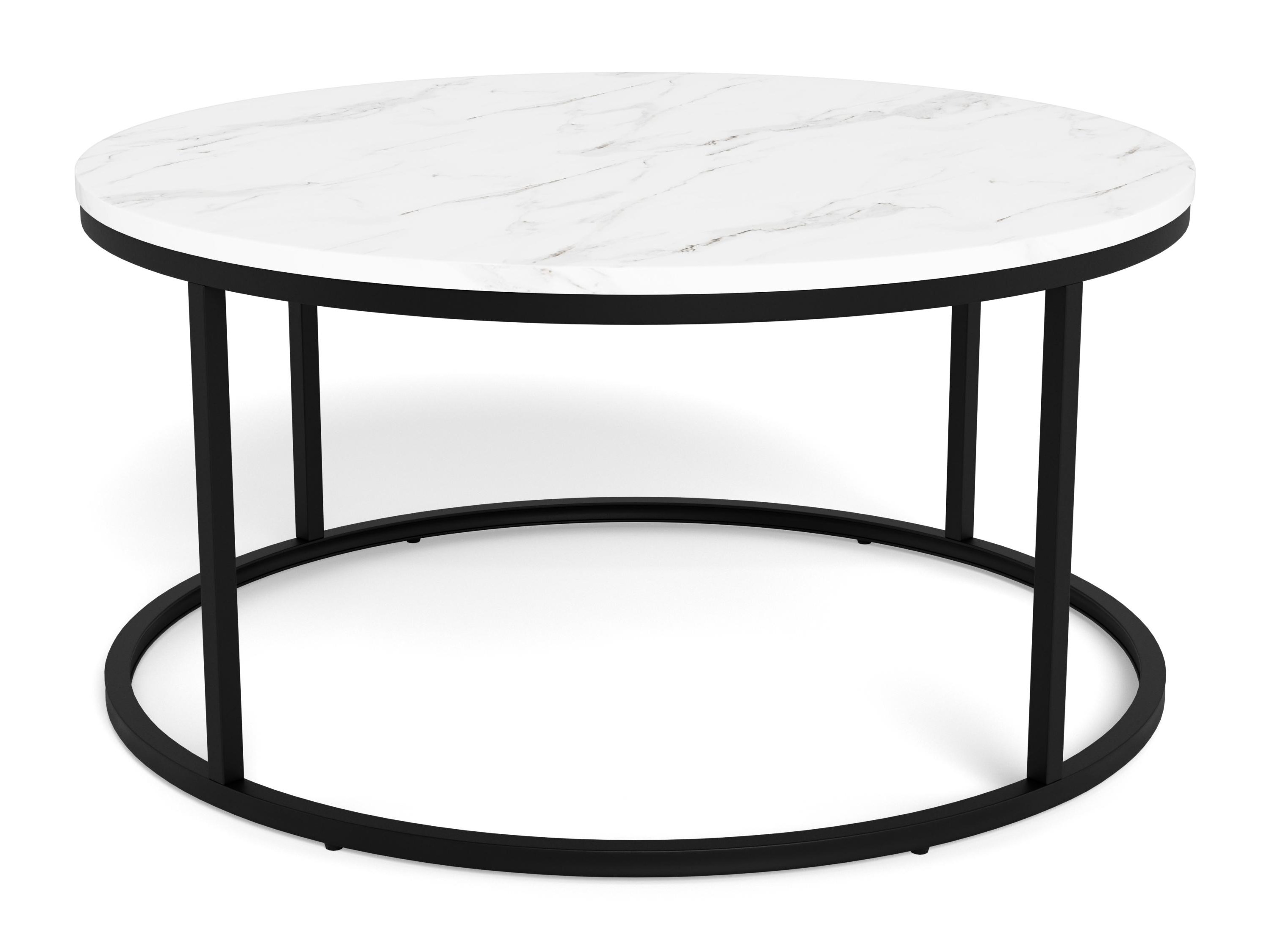 Coffee table Norsica 692 (Black + White marble)