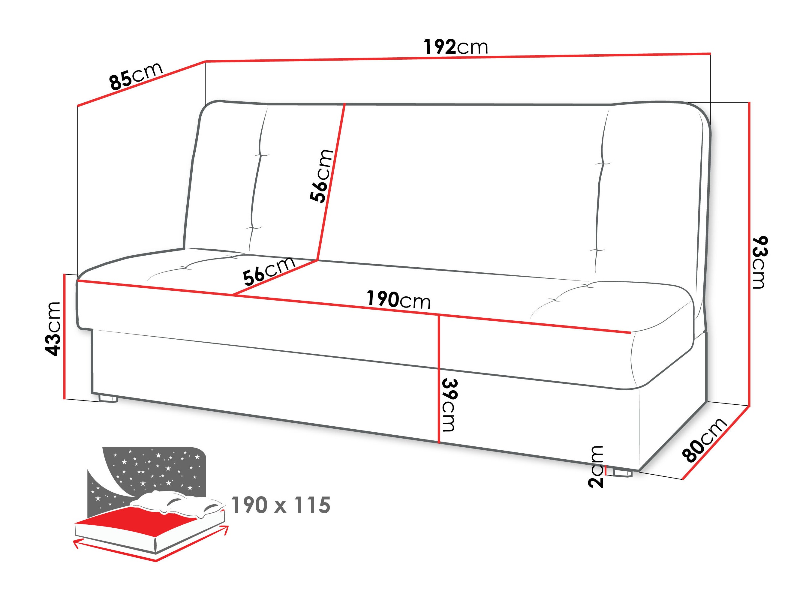 Sofa bed Sapies (Lawa 05)