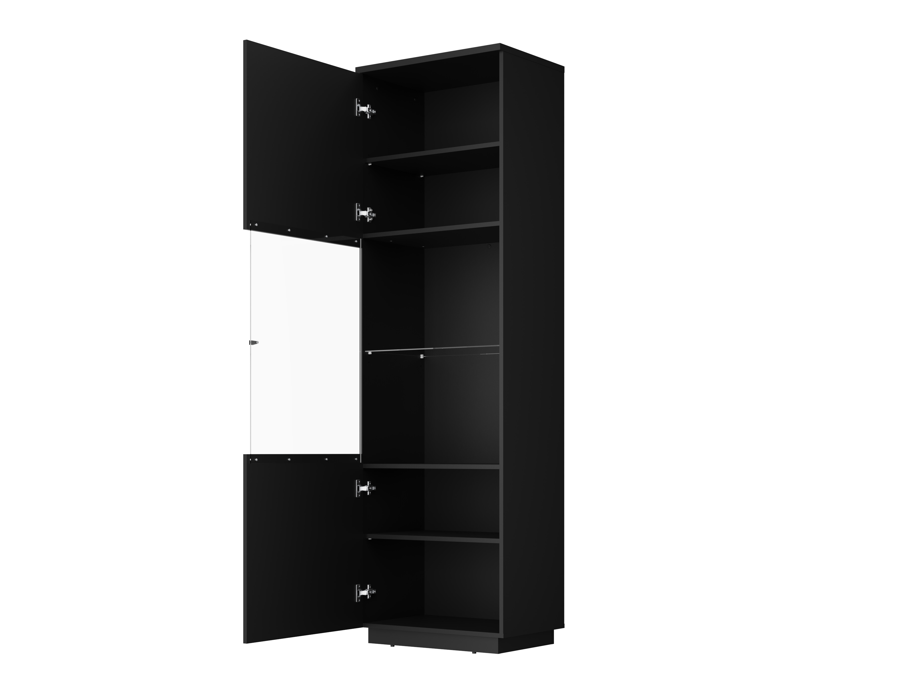 Bookcase Talevaro 101 (Black + Glossy black)