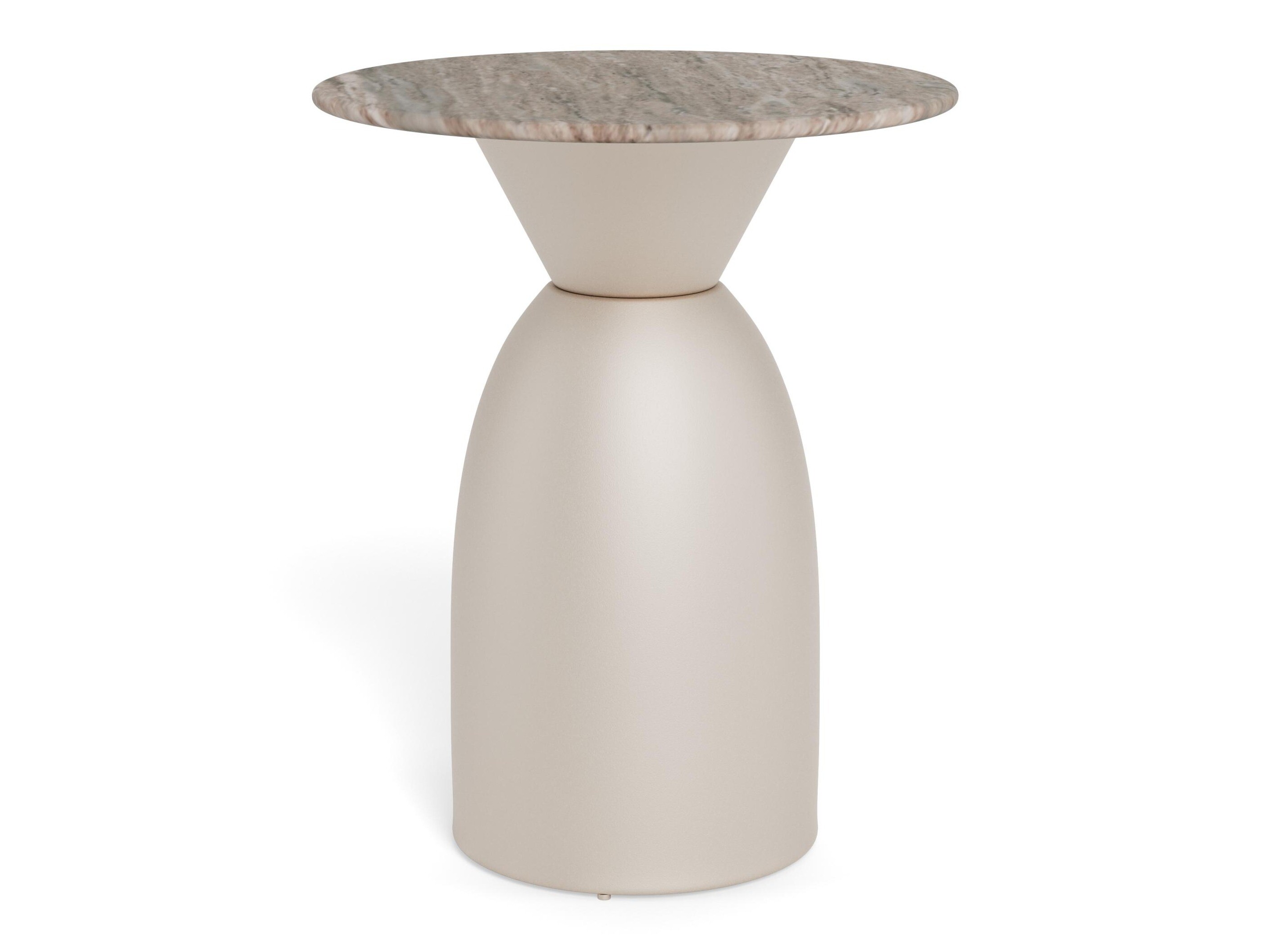 Side table Norsica 1074 (Light grey + Grey marble)