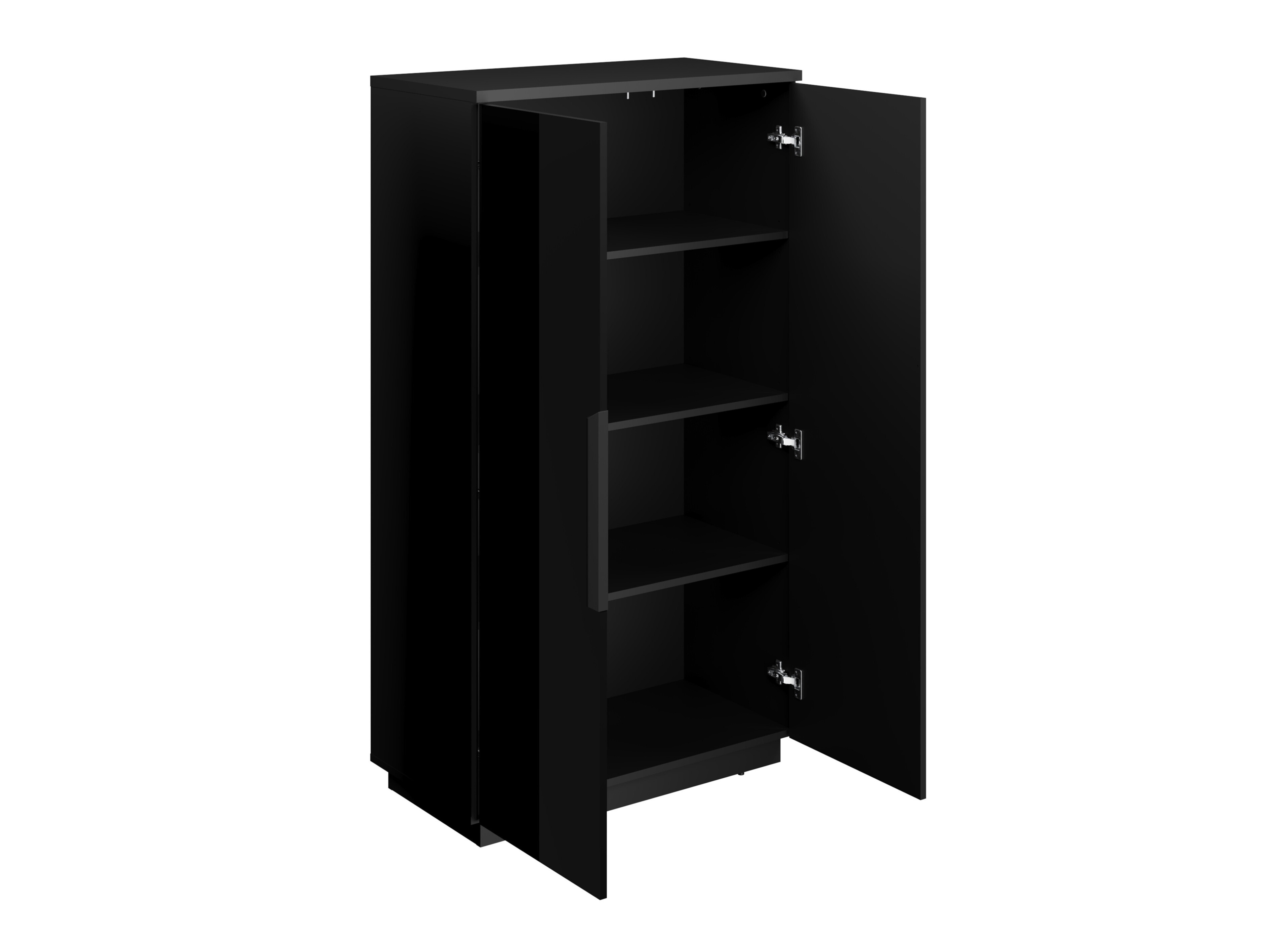 Bookcase Talevaro 104 (Black + Glossy black)