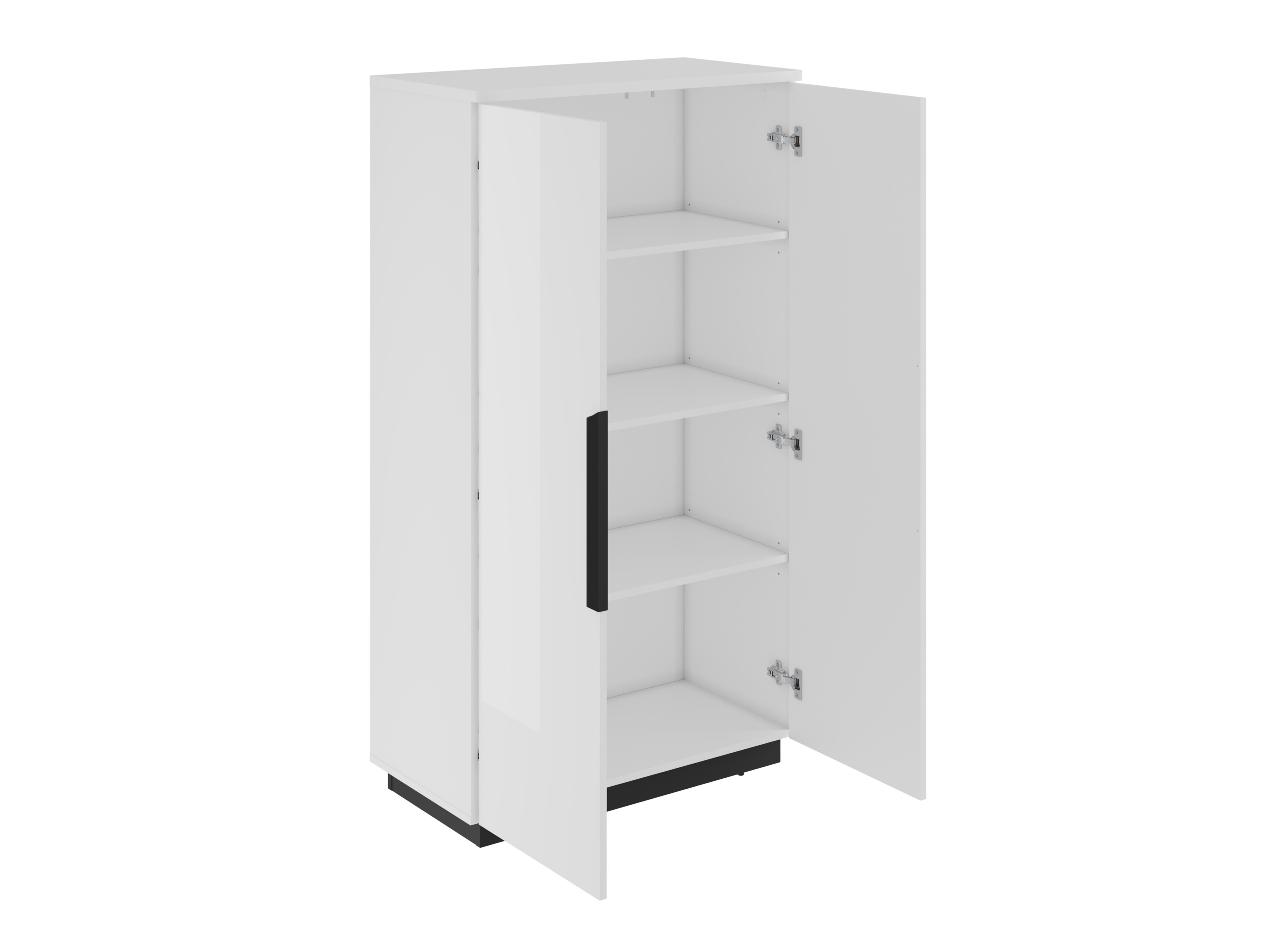 Bookcase Talevaro 104 (White + Glossy white)