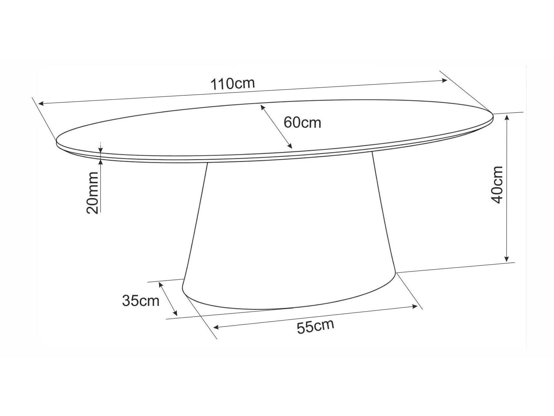 Coffee table Detroit 1075 (Oak)