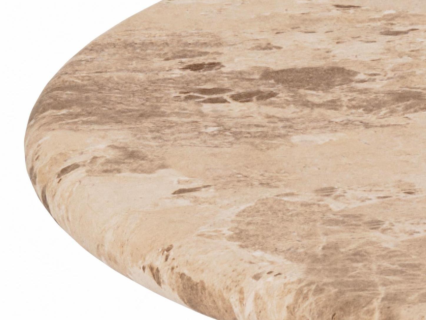 Coffee table Norsica 1112 (Dark oak + Brown marble)