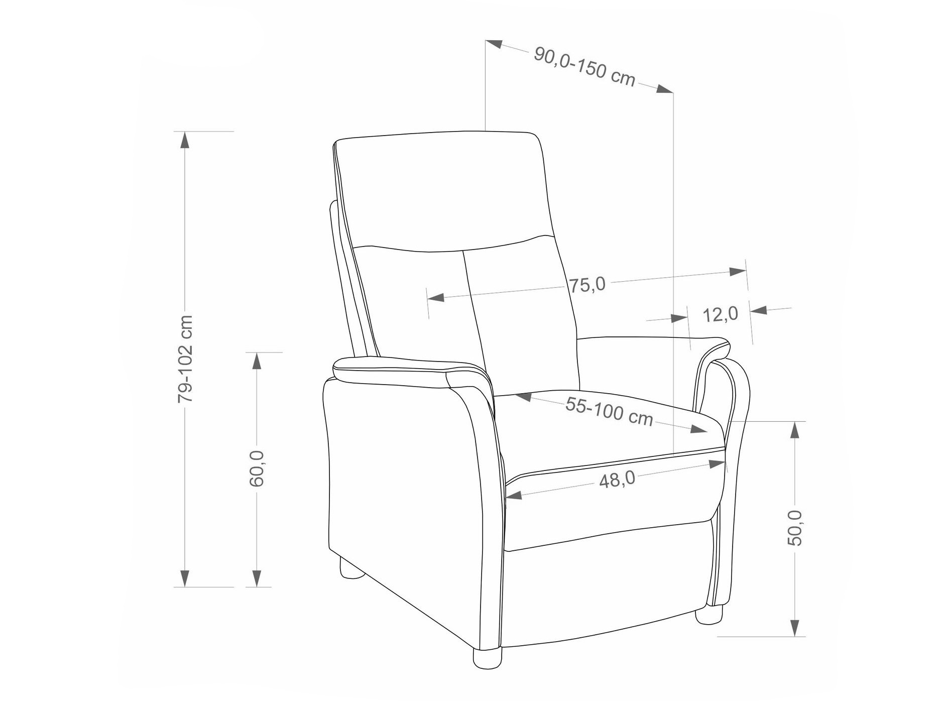 Recliner armchair Houston 2229 (Beige)