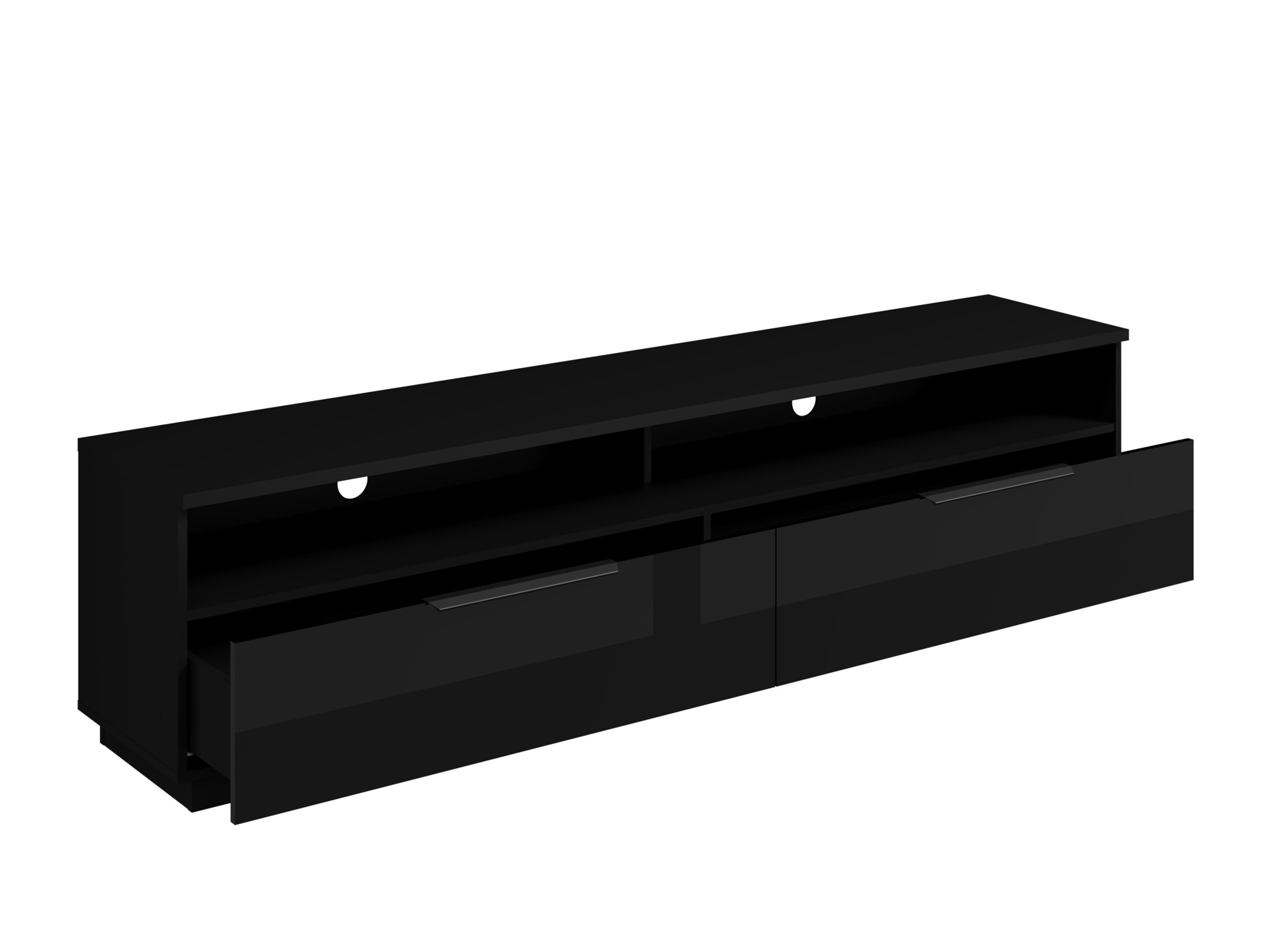TV stand Talevaro 102 (Black + Glossy black)