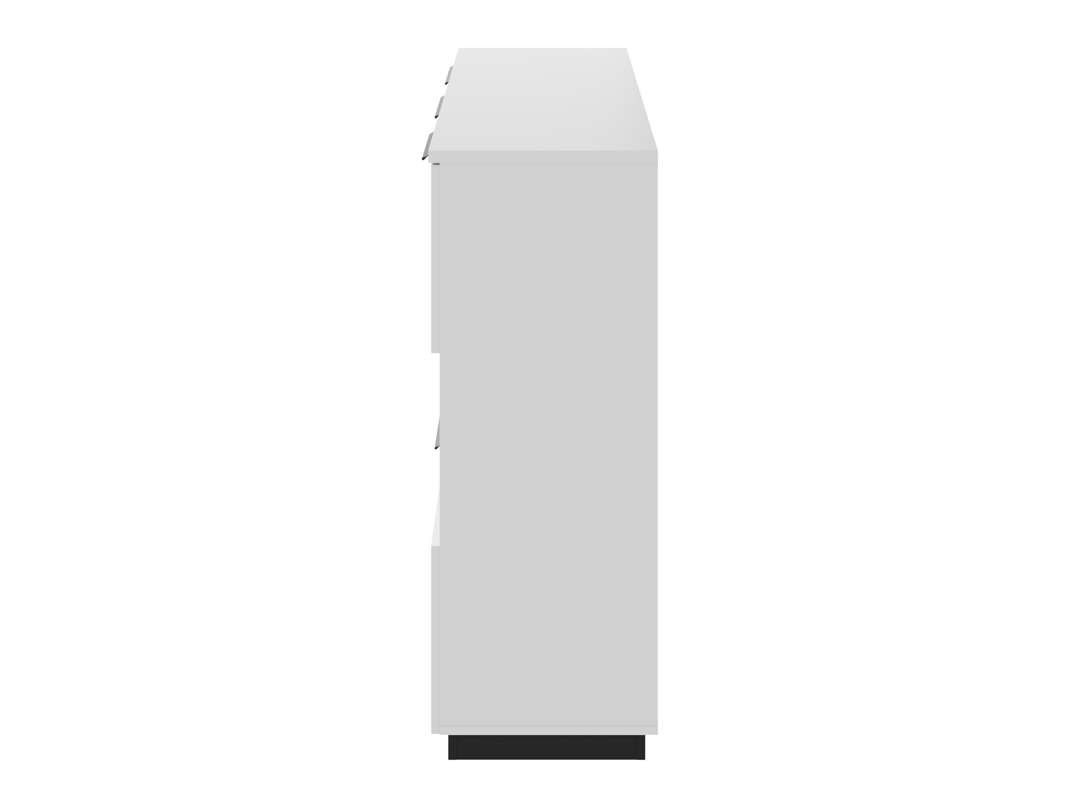 Chest of drawers Talevaro 105 (White + Glossy white)