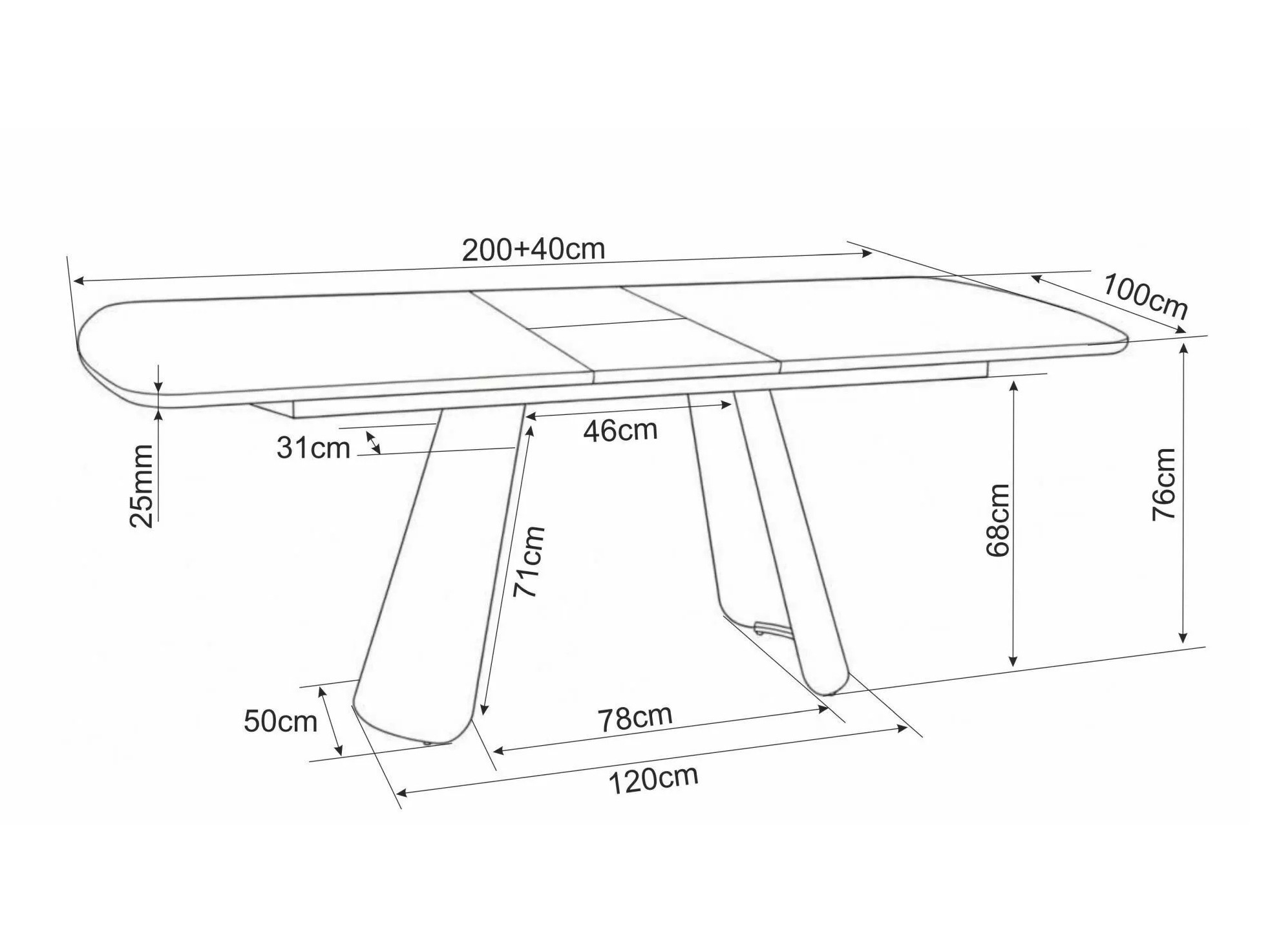 Table Detroit 1076