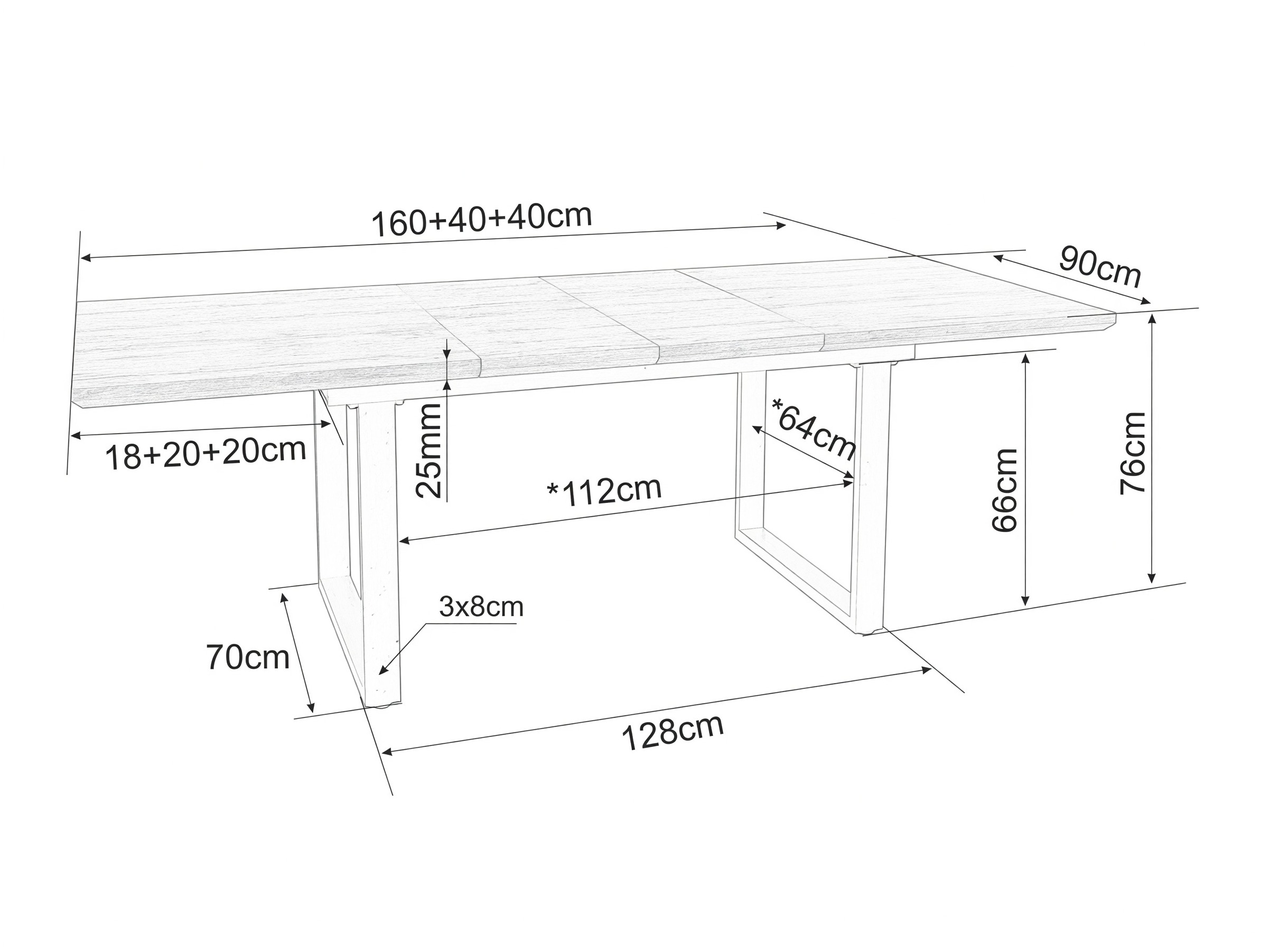 Table Detroit 1079 (Oak)