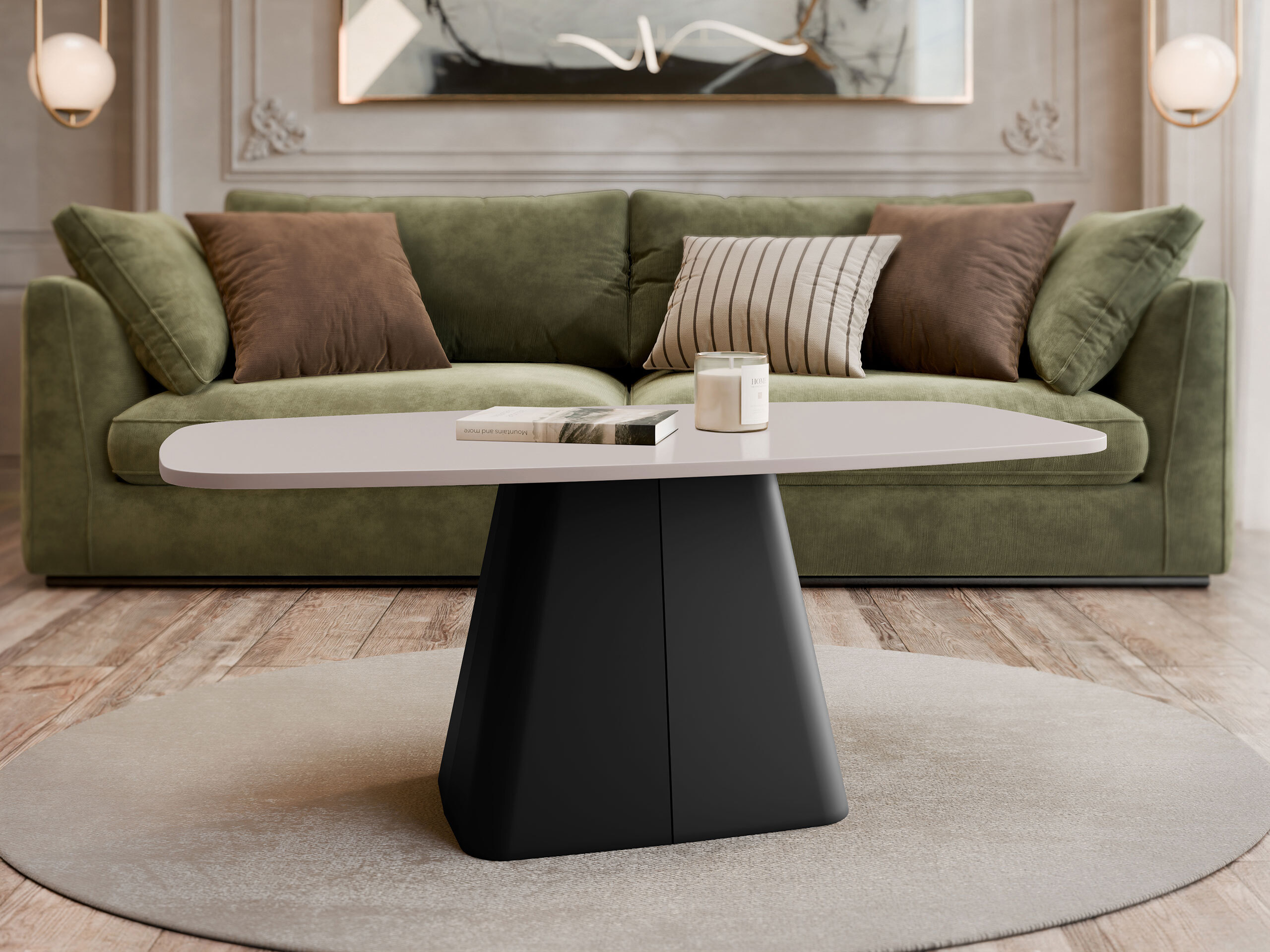 Coffee table Oswego 158 (Cashmere + Black)