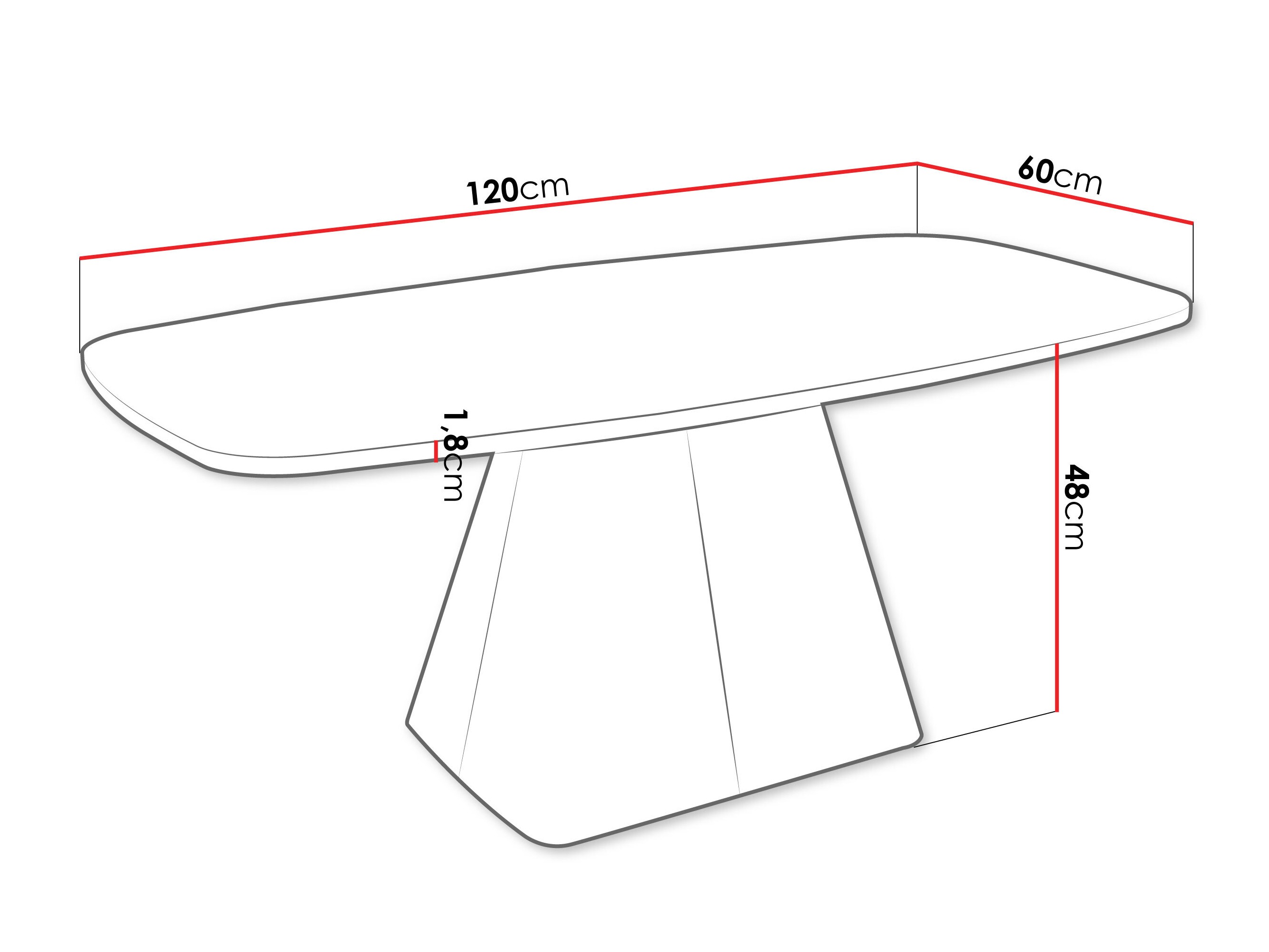 Coffee table Oswego 158 (White + Cashmere)