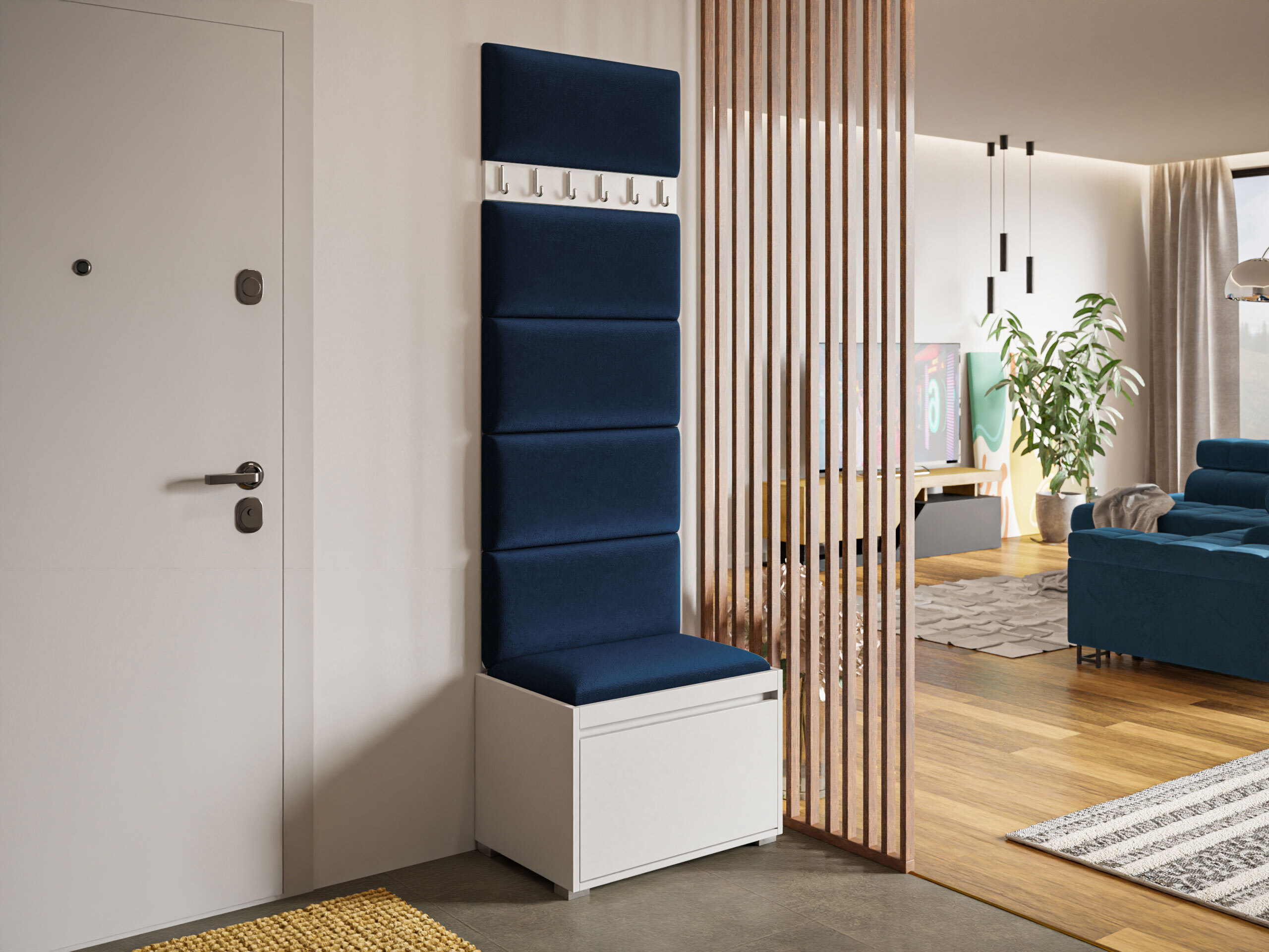 Hallway set Comfivo Pinus V (White + Polo 891)