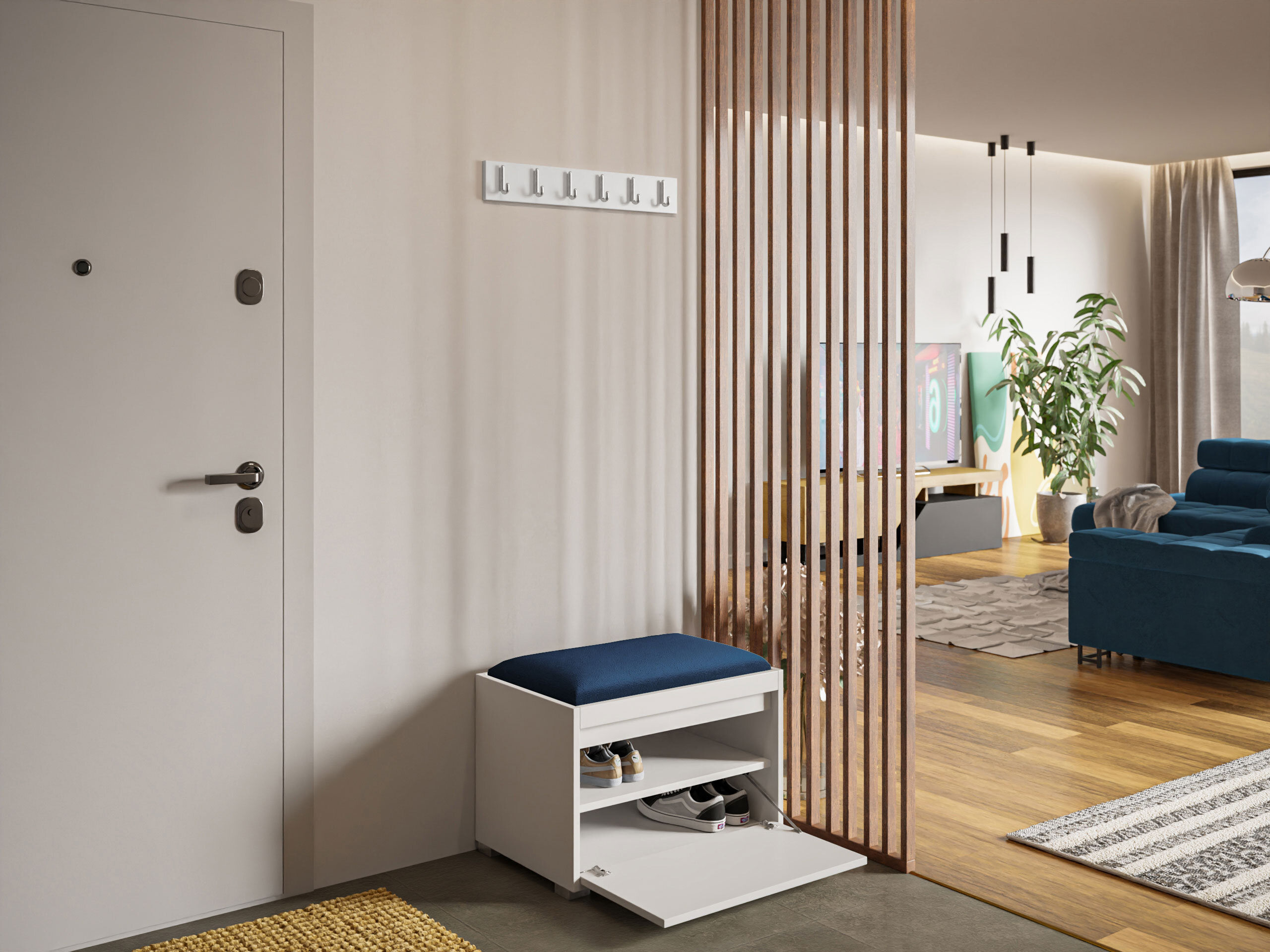 Hallway set Comfivo Pinus VIII (White + Polo 891)