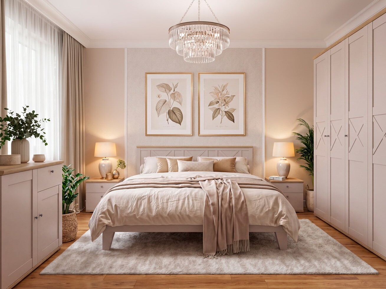 Bed Marlire 108 (Cashmere + Light oak)