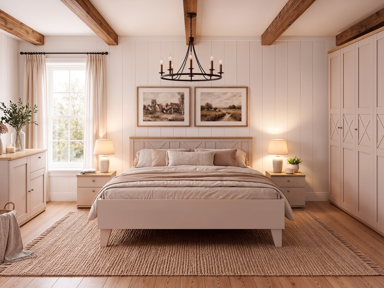 Bed Marlire 108 (Cashmere + Light oak)
