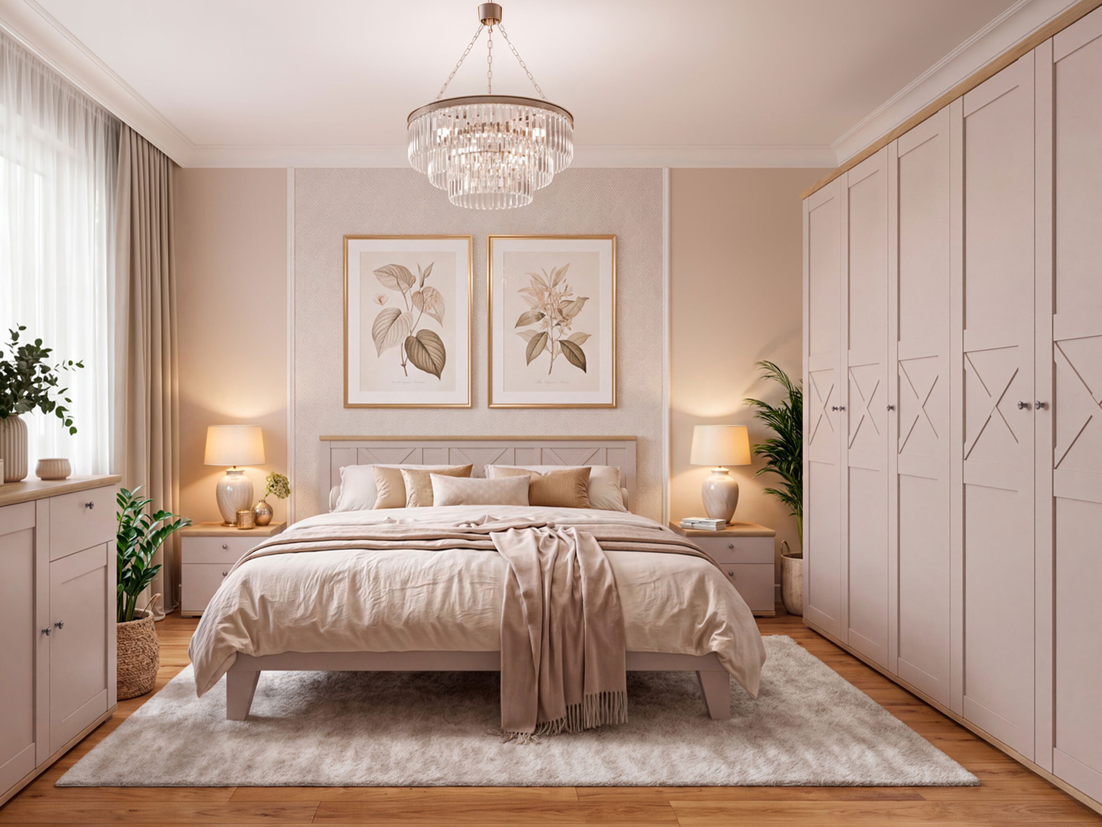 Bedroom set Marlire 109 (Cashmere + Light oak)