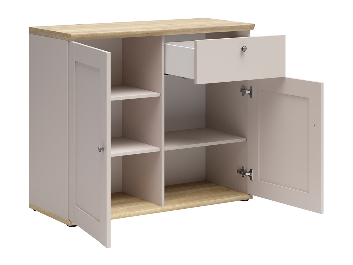 Chest of drawers Marlire 106 (Cashmere + Light oak)