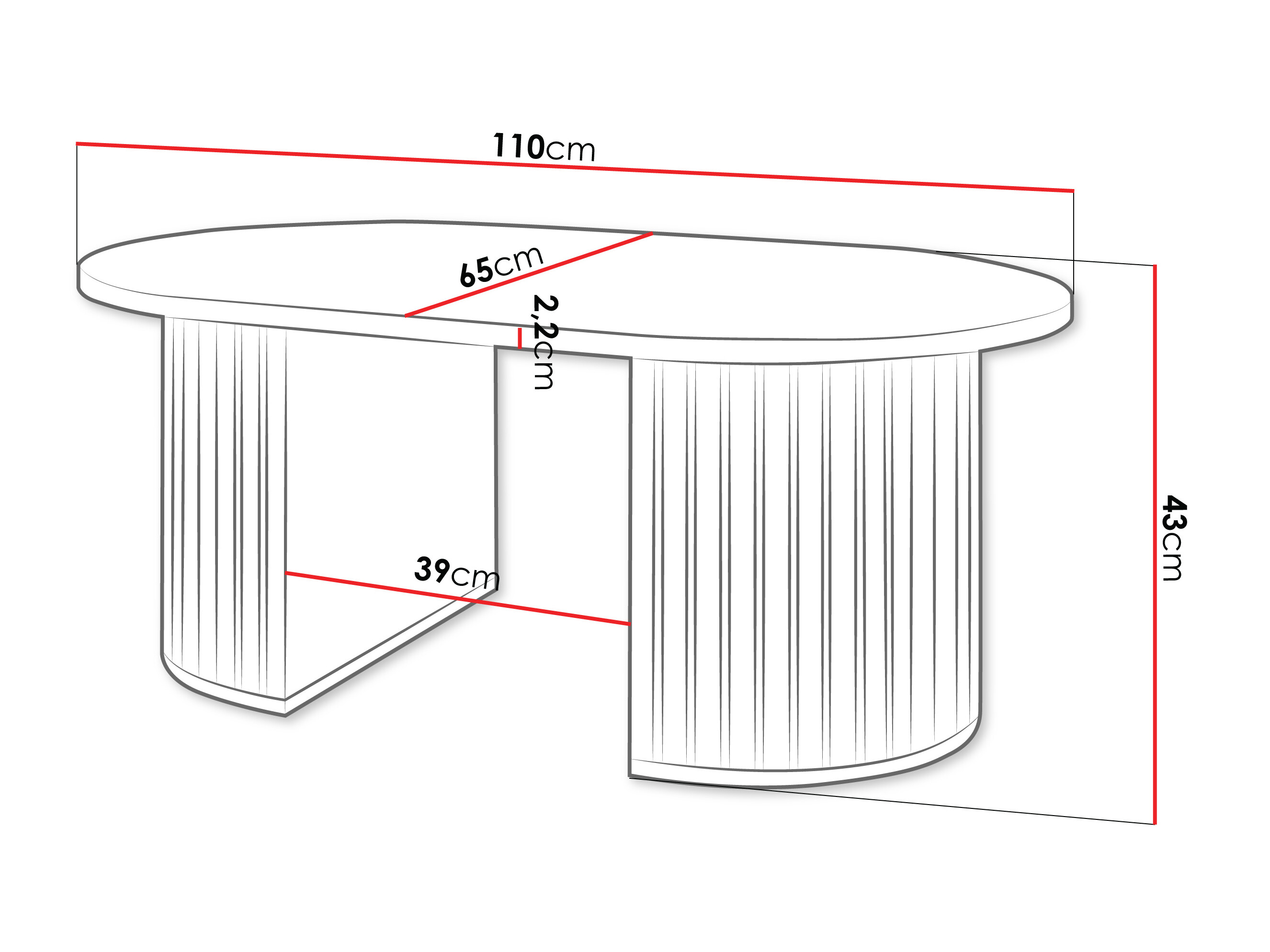 Coffee table Comfivo Ulma (Cremona oak)