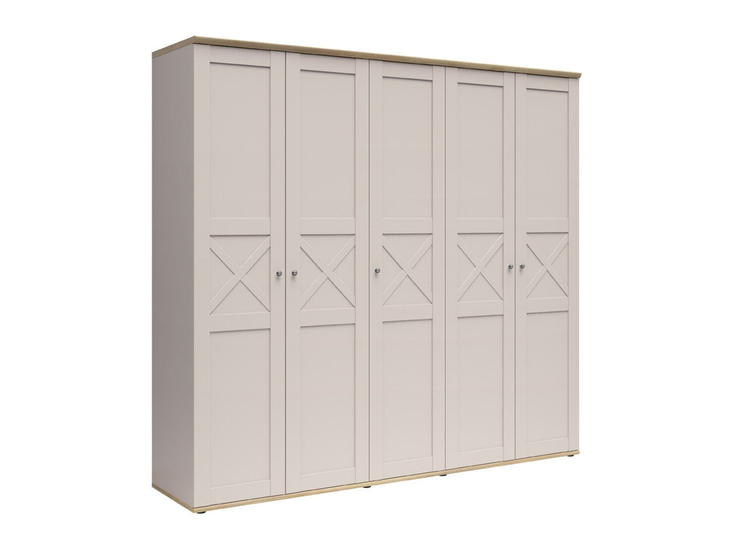 Wardrobe Marlire 107 (Cashmere + Light oak)