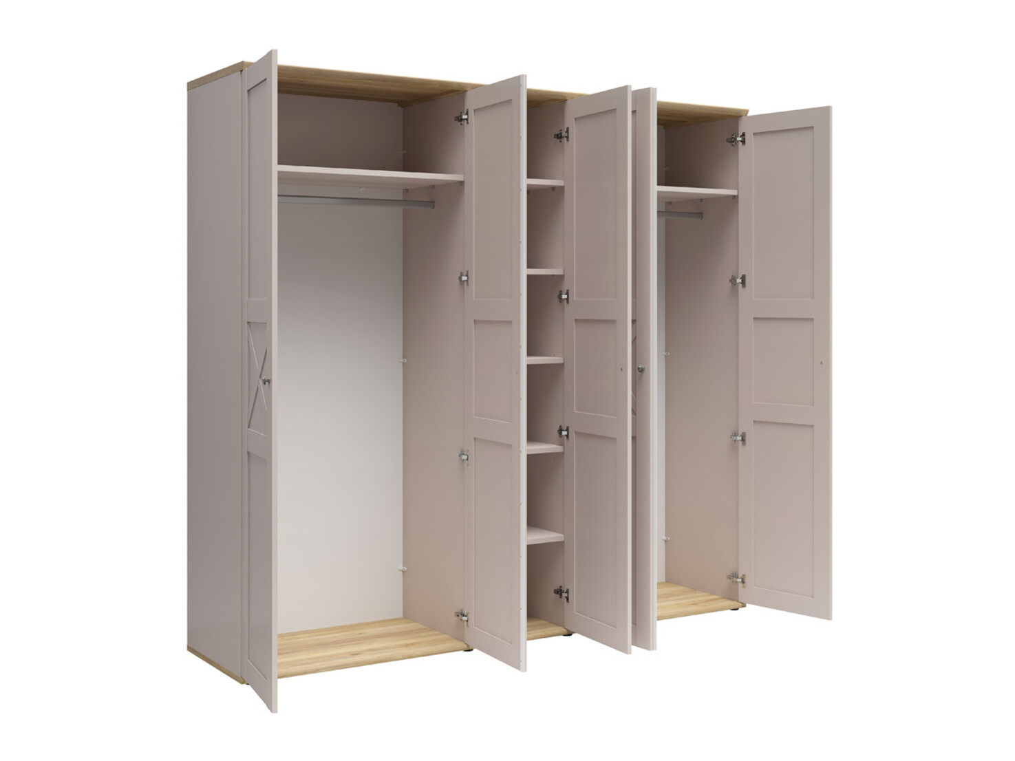 Wardrobe Marlire 107 (Cashmere + Light oak)