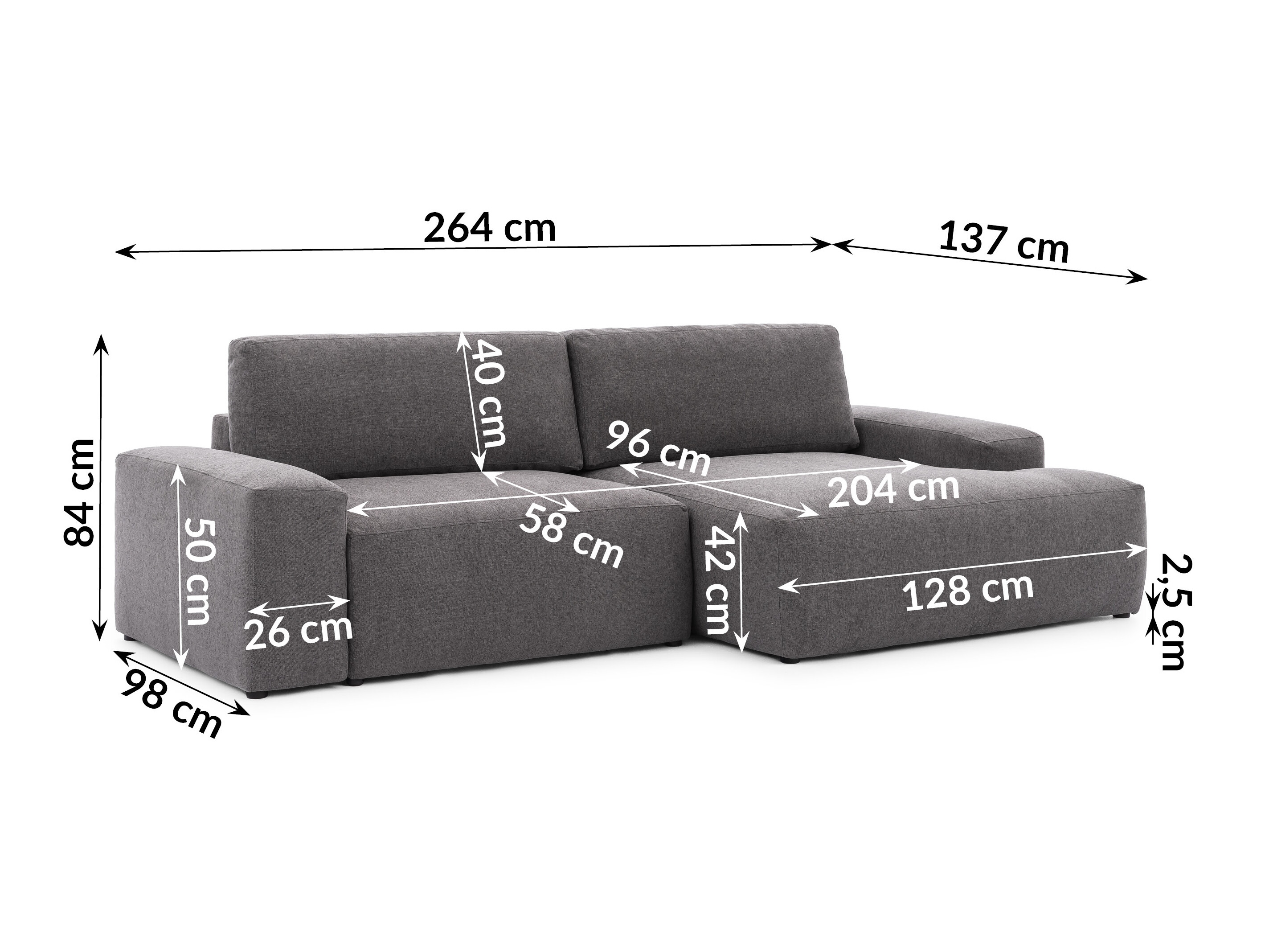 Corner sofa Rocklin 237 (Alta 17)