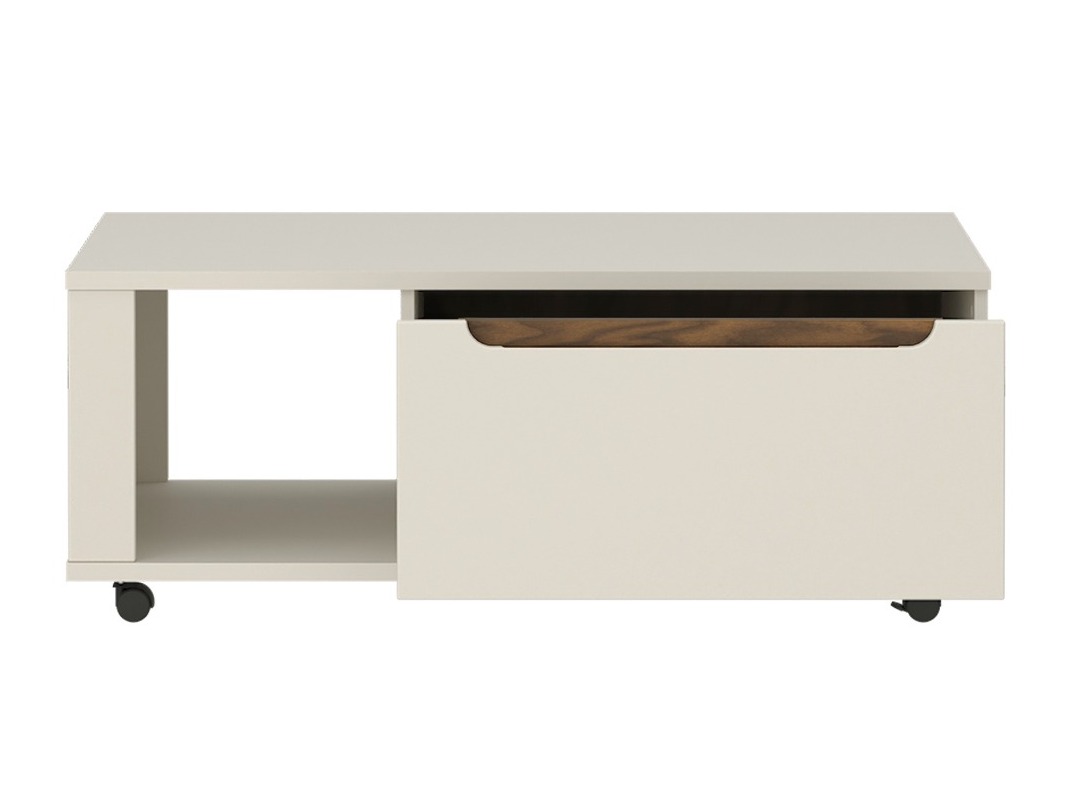 Coffee table Deldori 106 (Cashmere + Walnut)