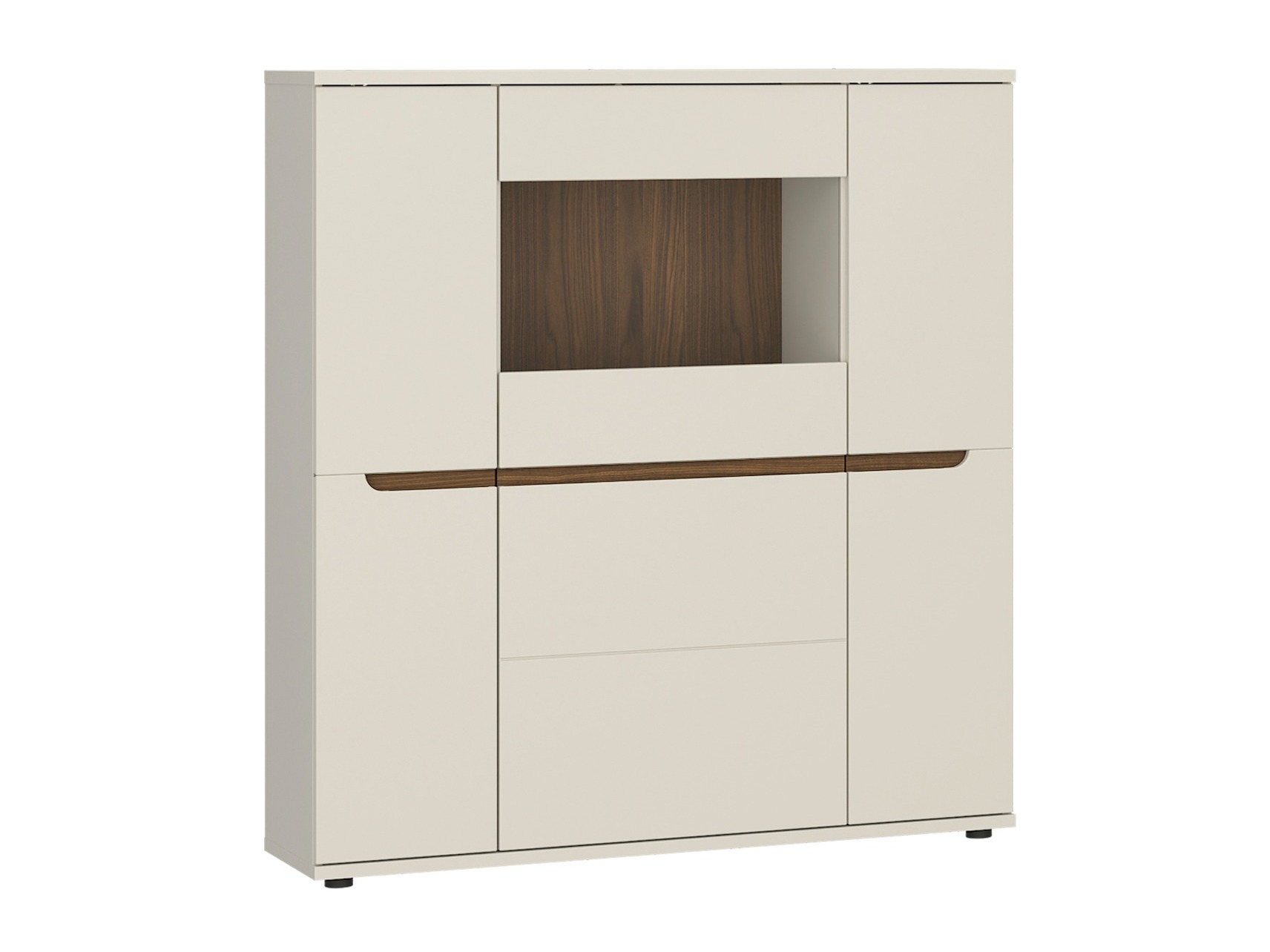 Sideboard Deldori 103 (Cashmere + Walnut)