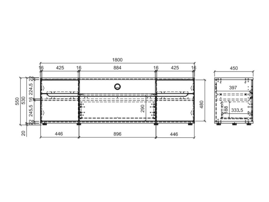 TV stand Deldori 101