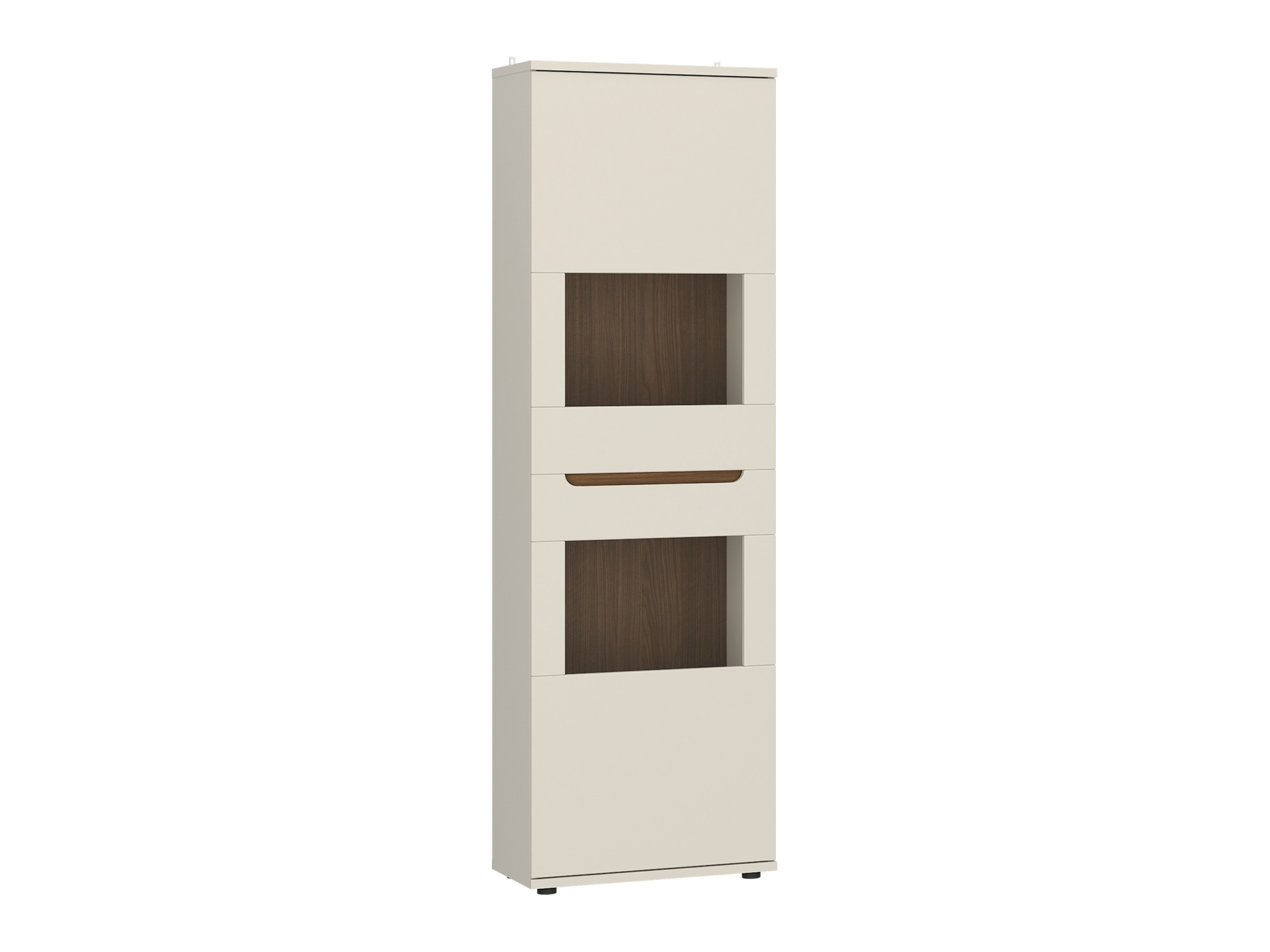 Bookcase Deldori 108 (Cashmere + Walnut)