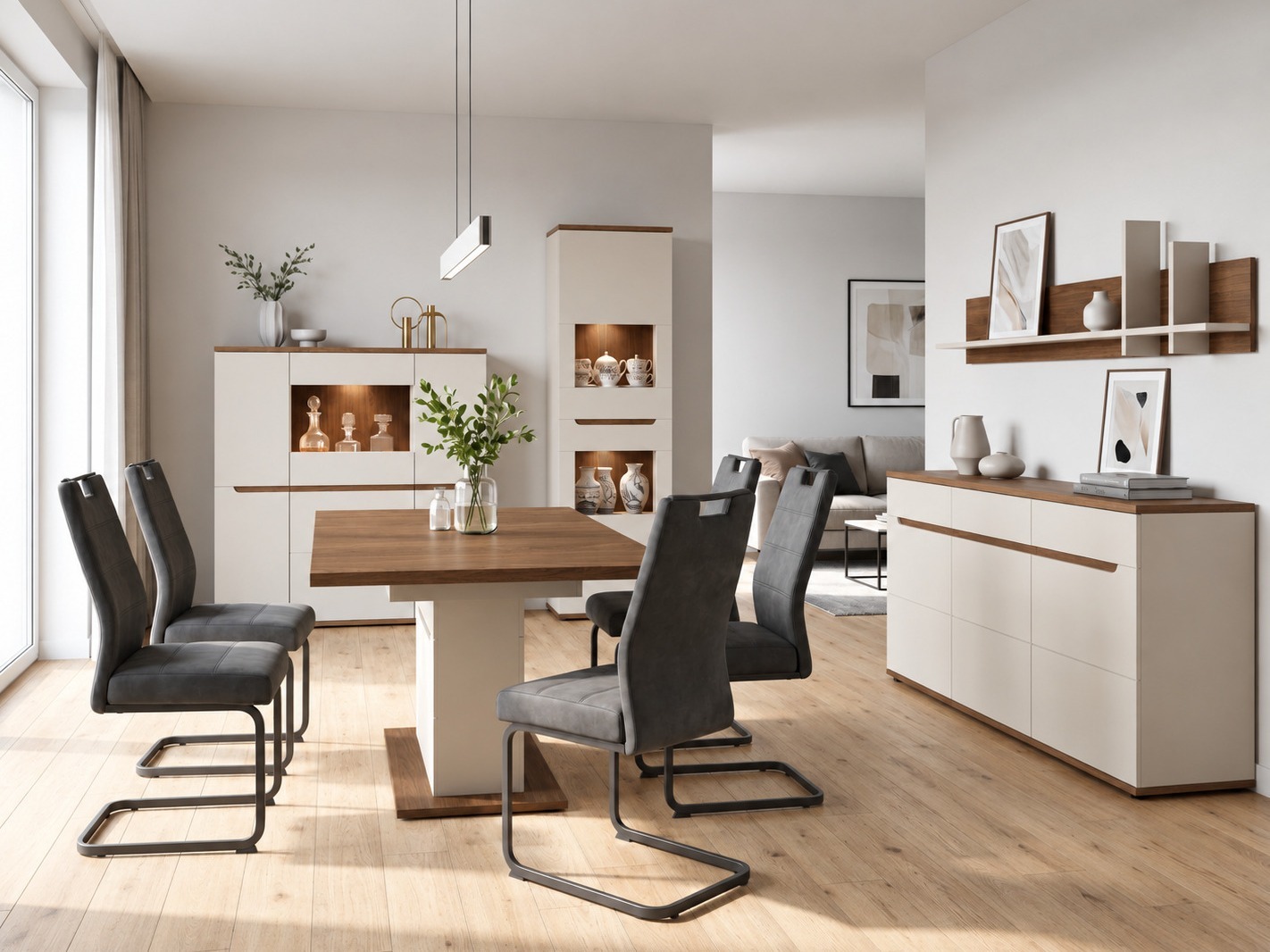 Sideboard Deldori 103 (Walnut + Cashmere)