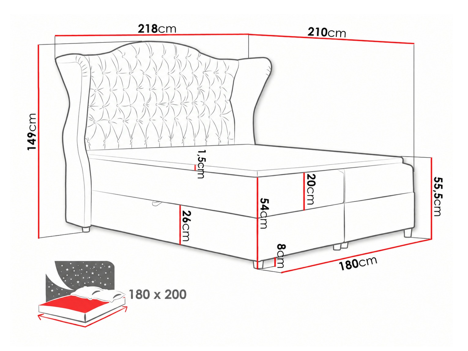 Continental bed Poeta (Kronos 29)